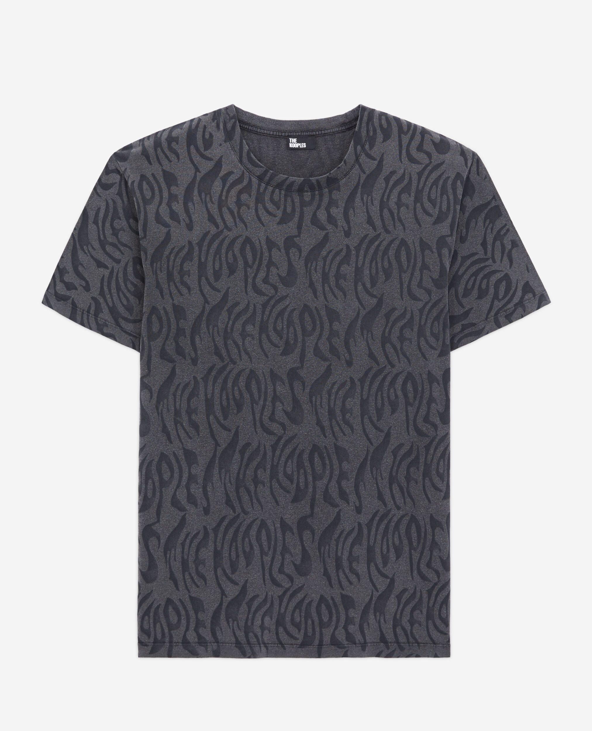 Men's printed t-shirt BLACK WASHED