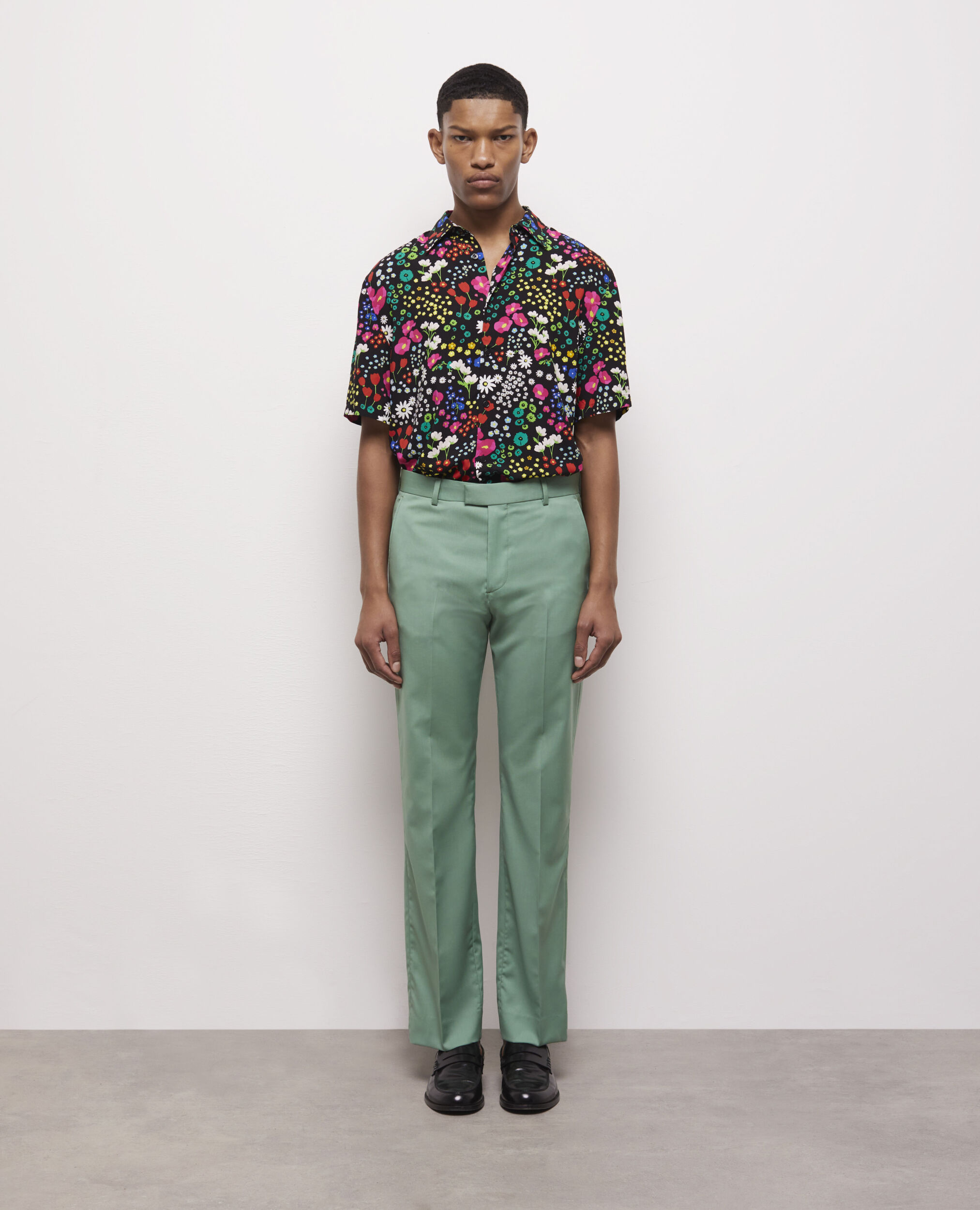 Green wool suit pants GREEN
