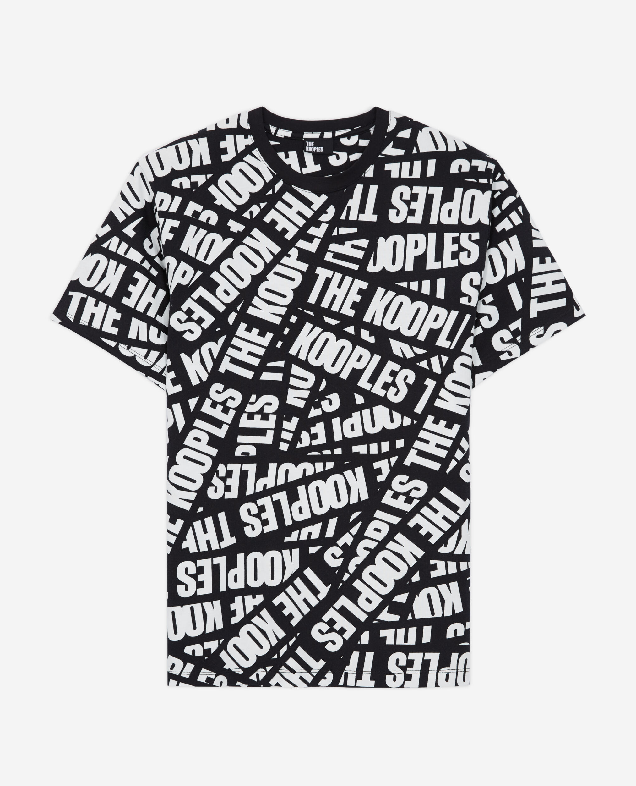 Men's t-shirt with tape logo BLACK / WHITE
