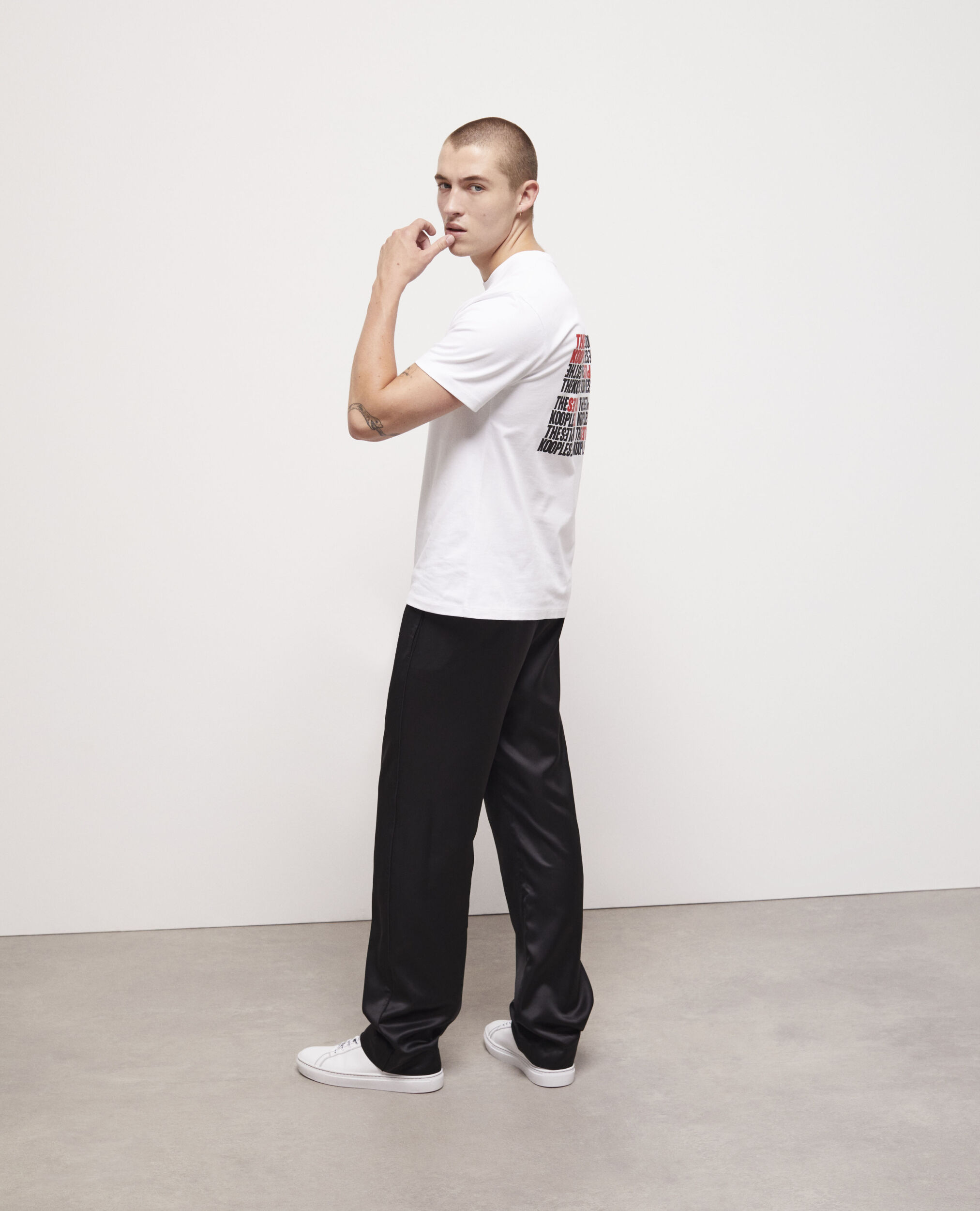 Men's the kooples white logo t-shirt WHITE