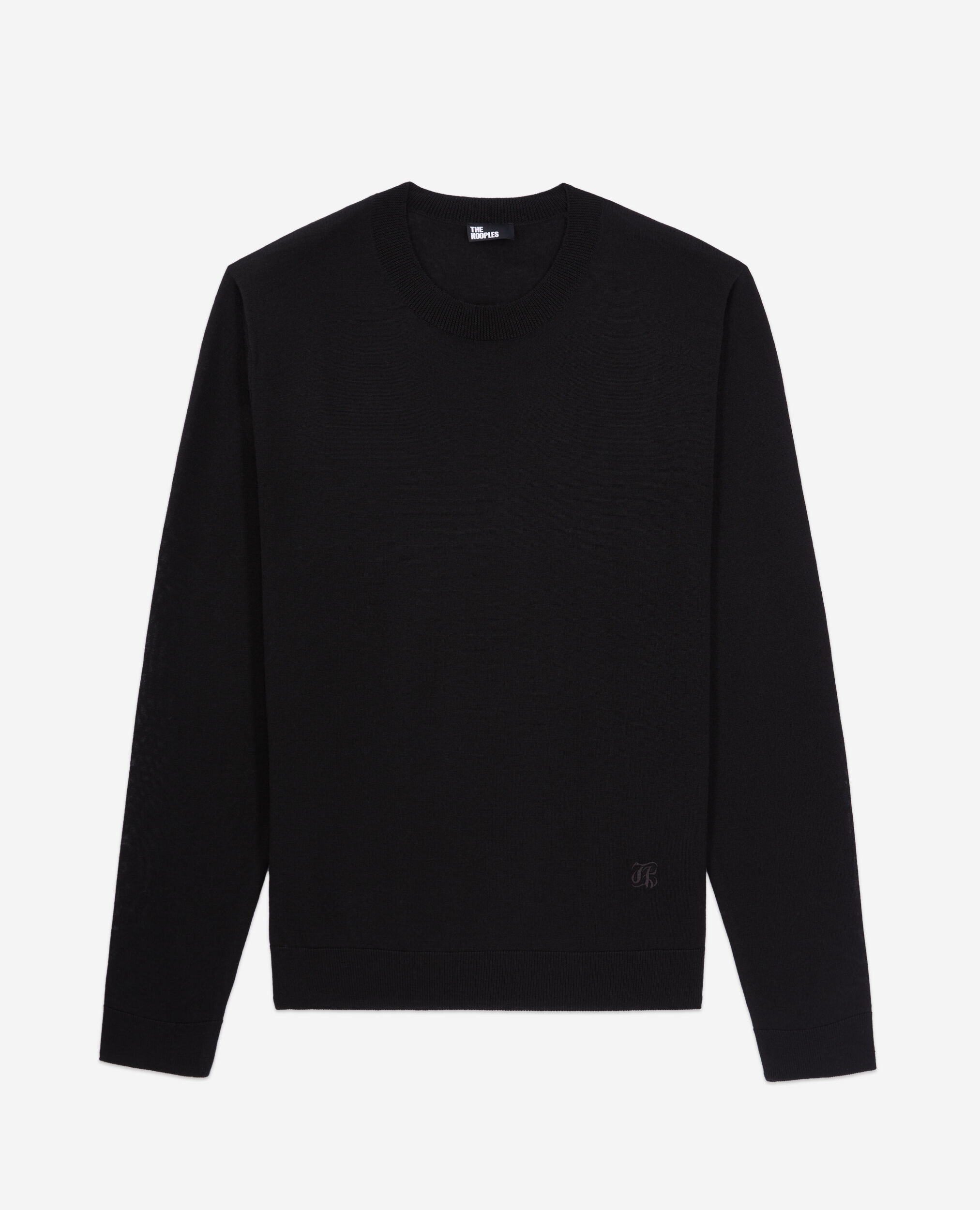 Black wool sweater BLACK