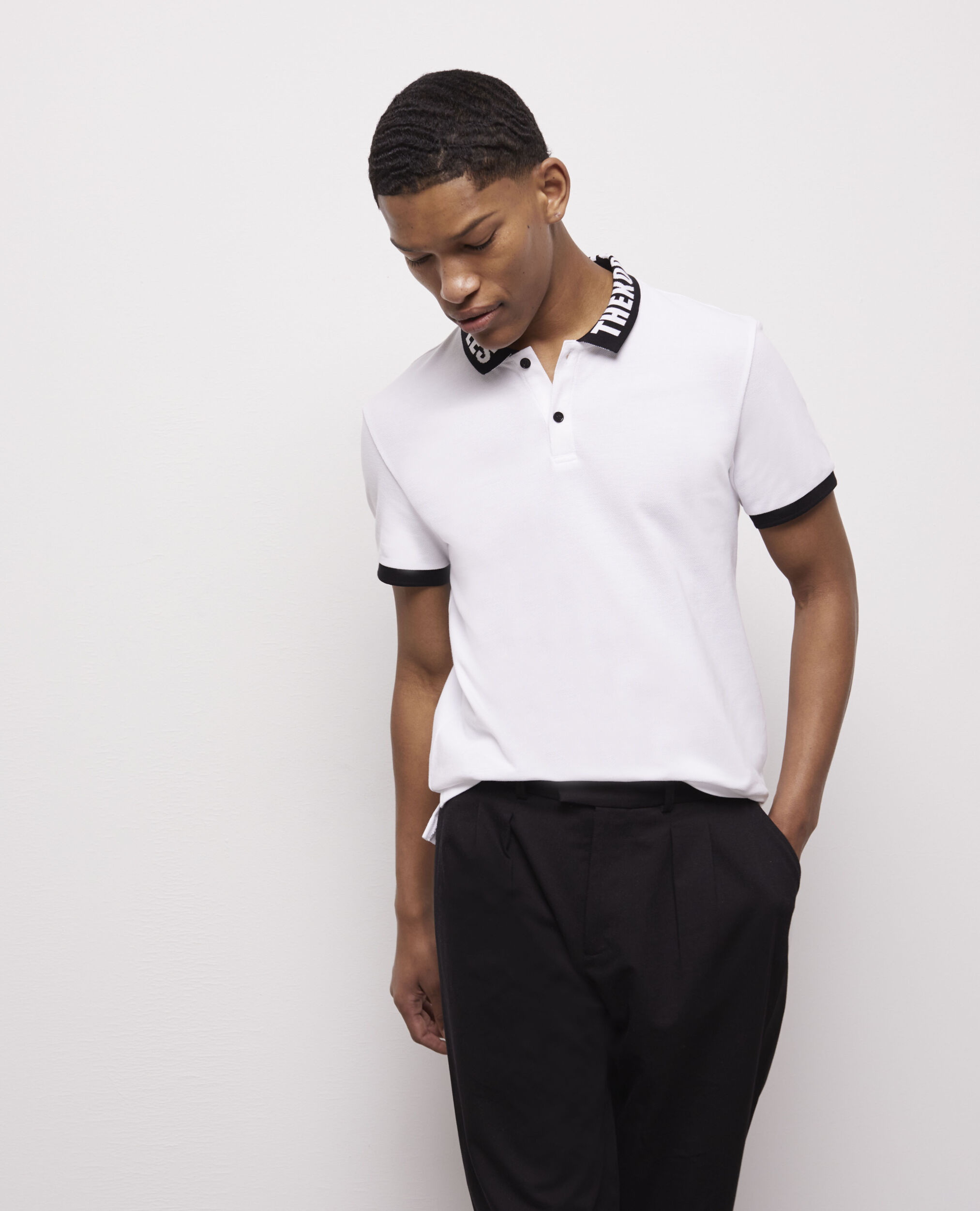 White logo polo shirt WHITE