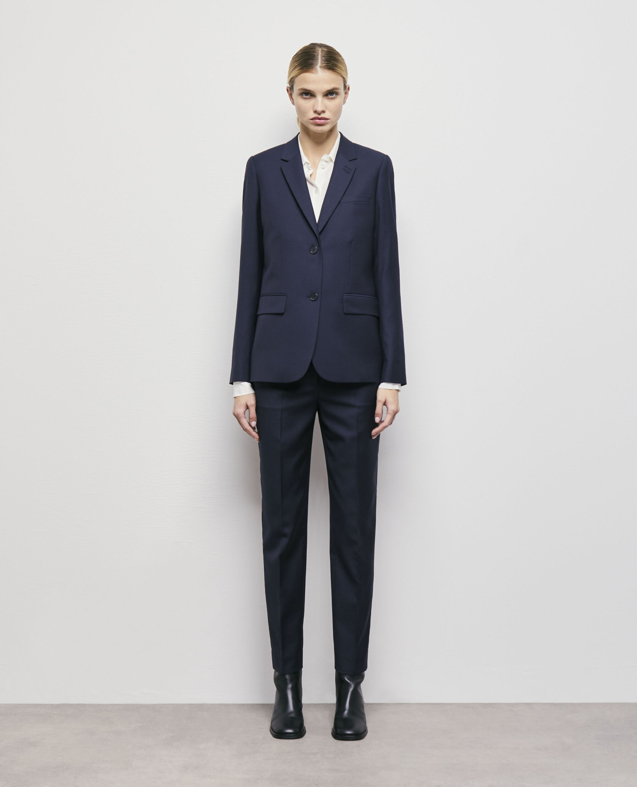 Navy blue wool suit jacket NAVY