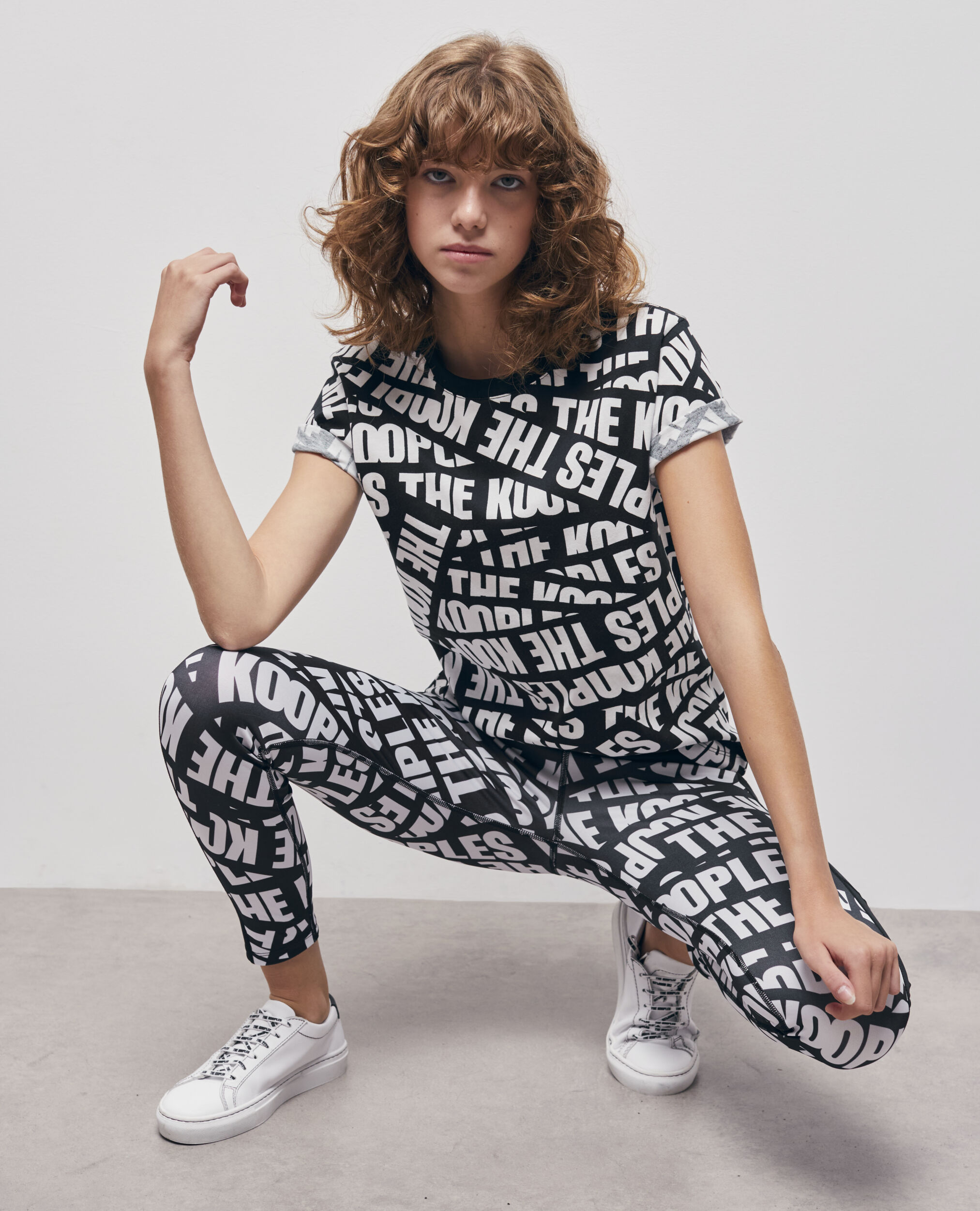 T-shirt with The Kooples logo BLACK / WHITE