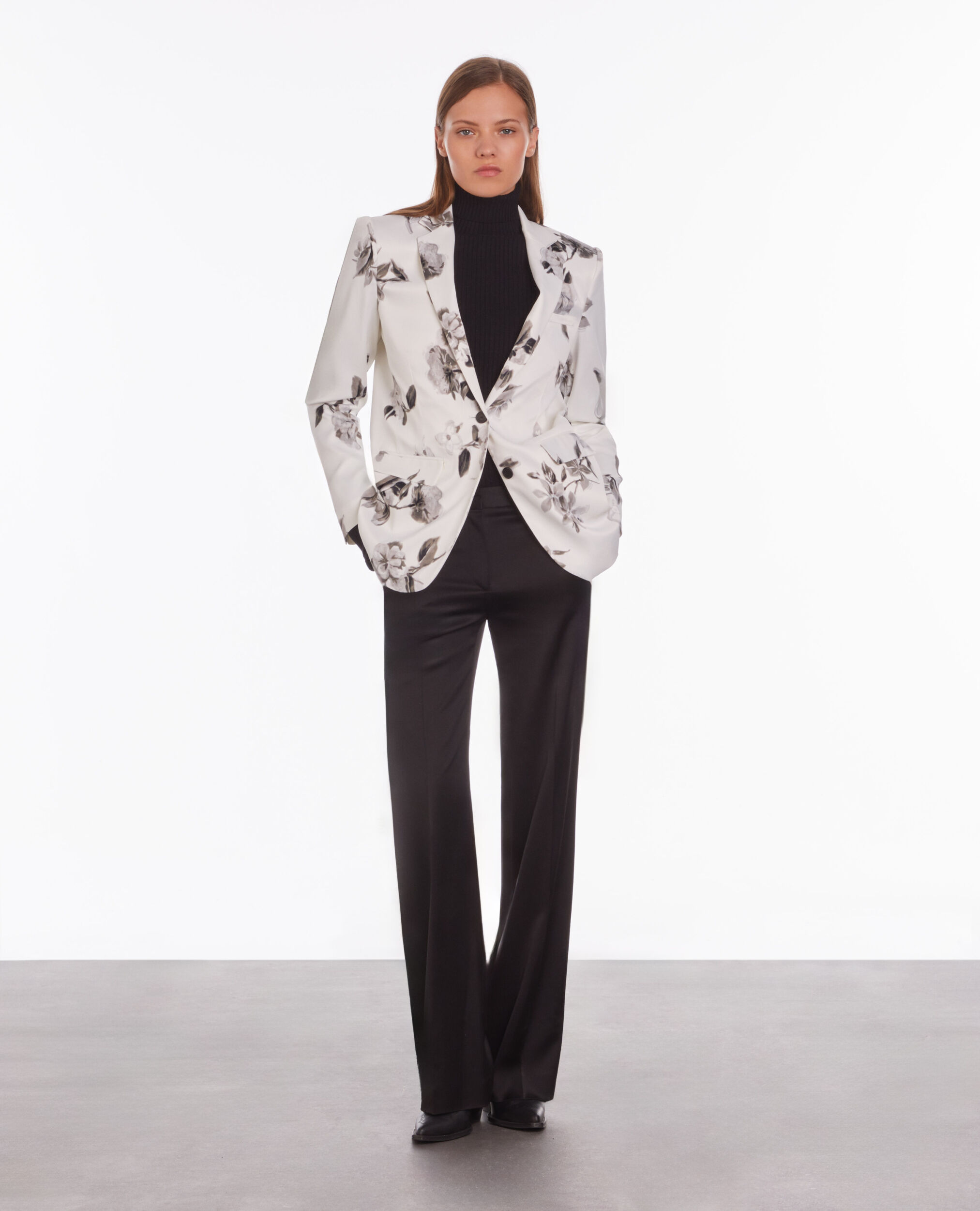 Printed suit blazer ECRU