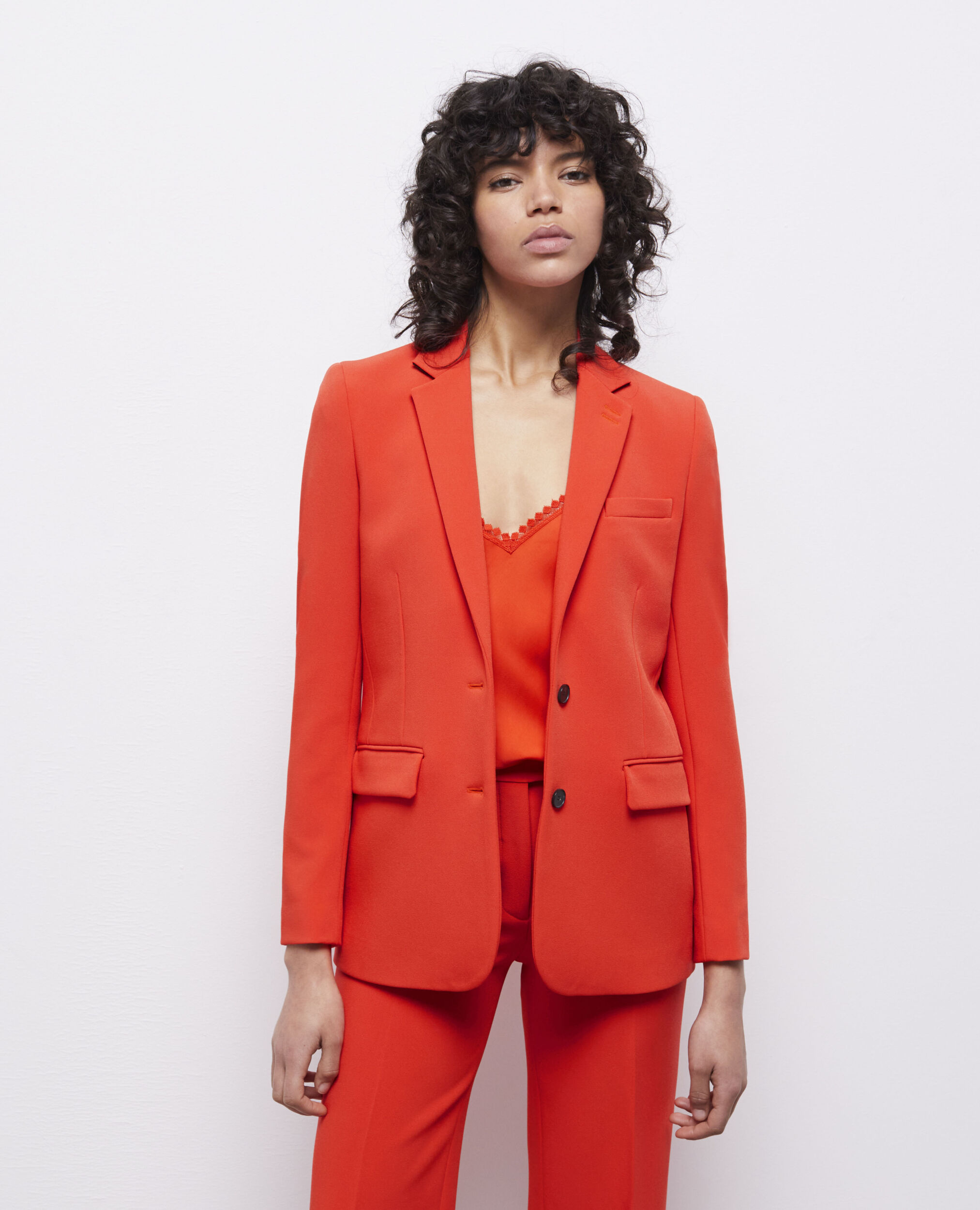 Orange crêpe suit jacket ORANGE