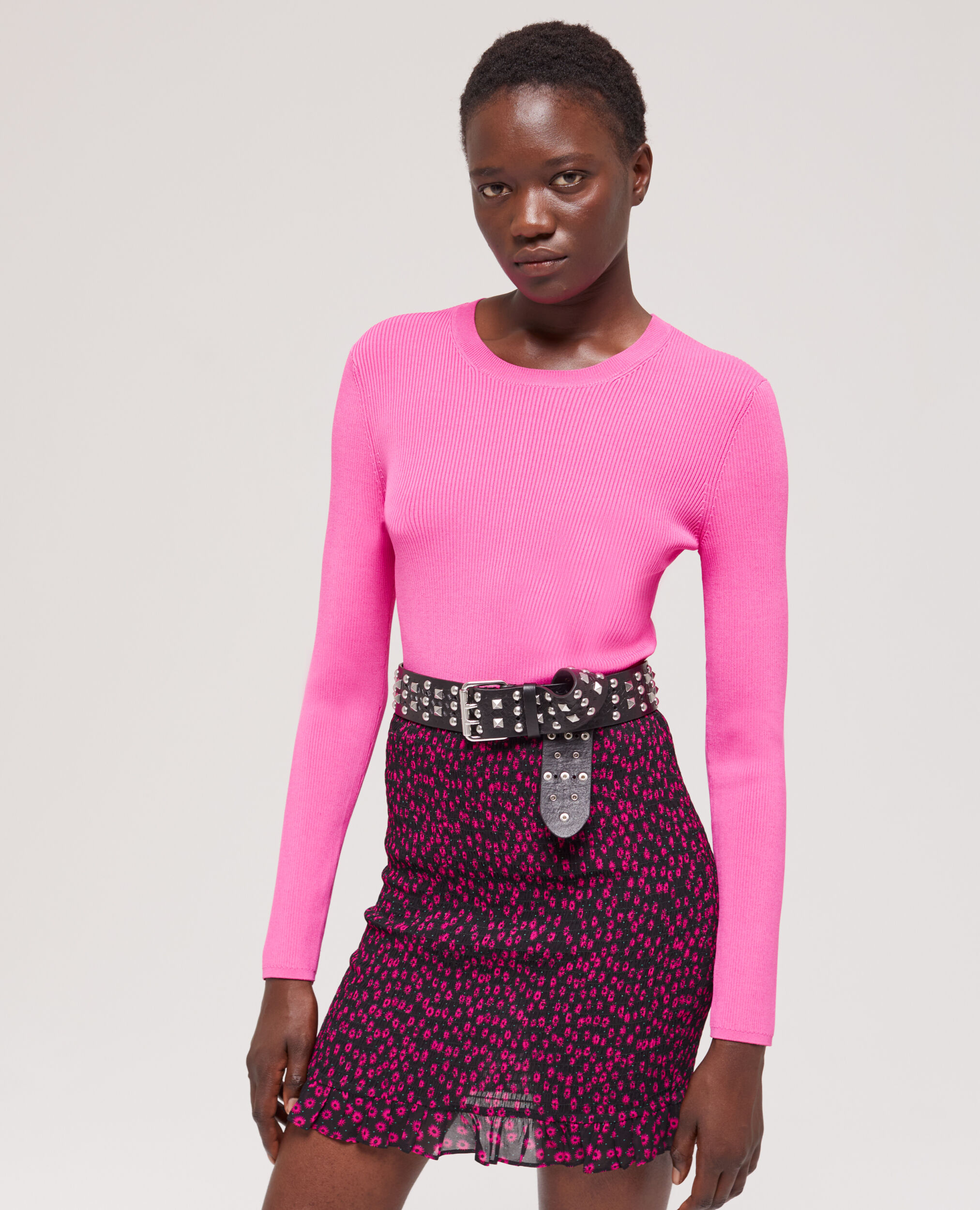 Short printed skirt PINK