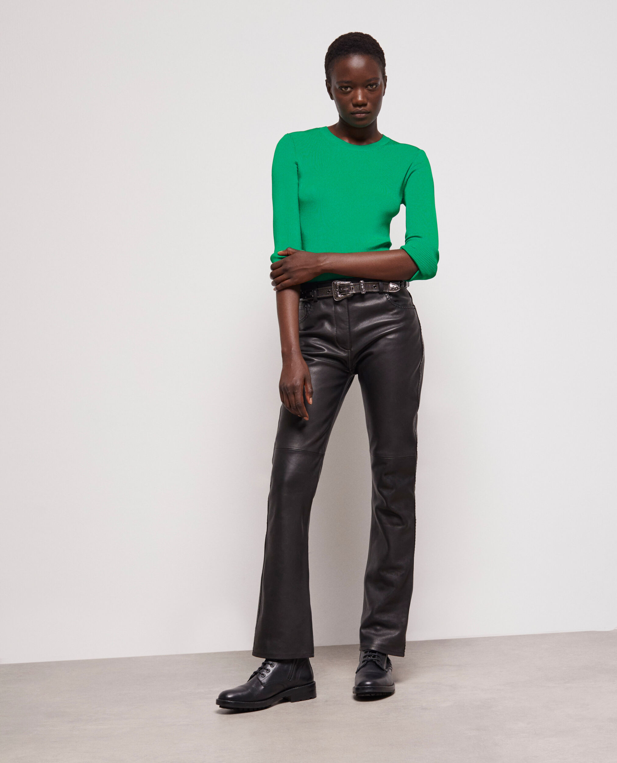 Green slim-fit top GREEN