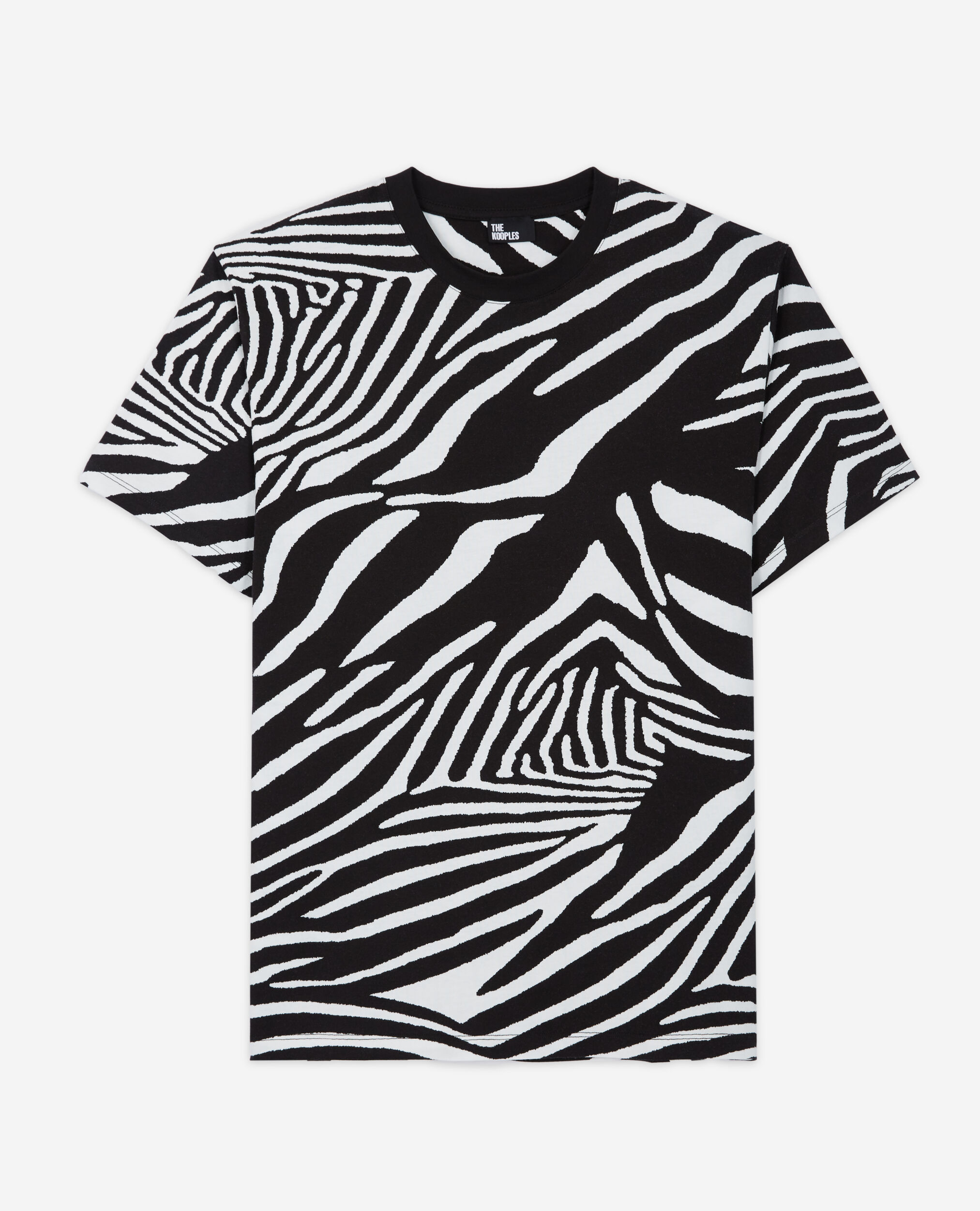 Men's zebra print t-shirt BLACK / WHITE