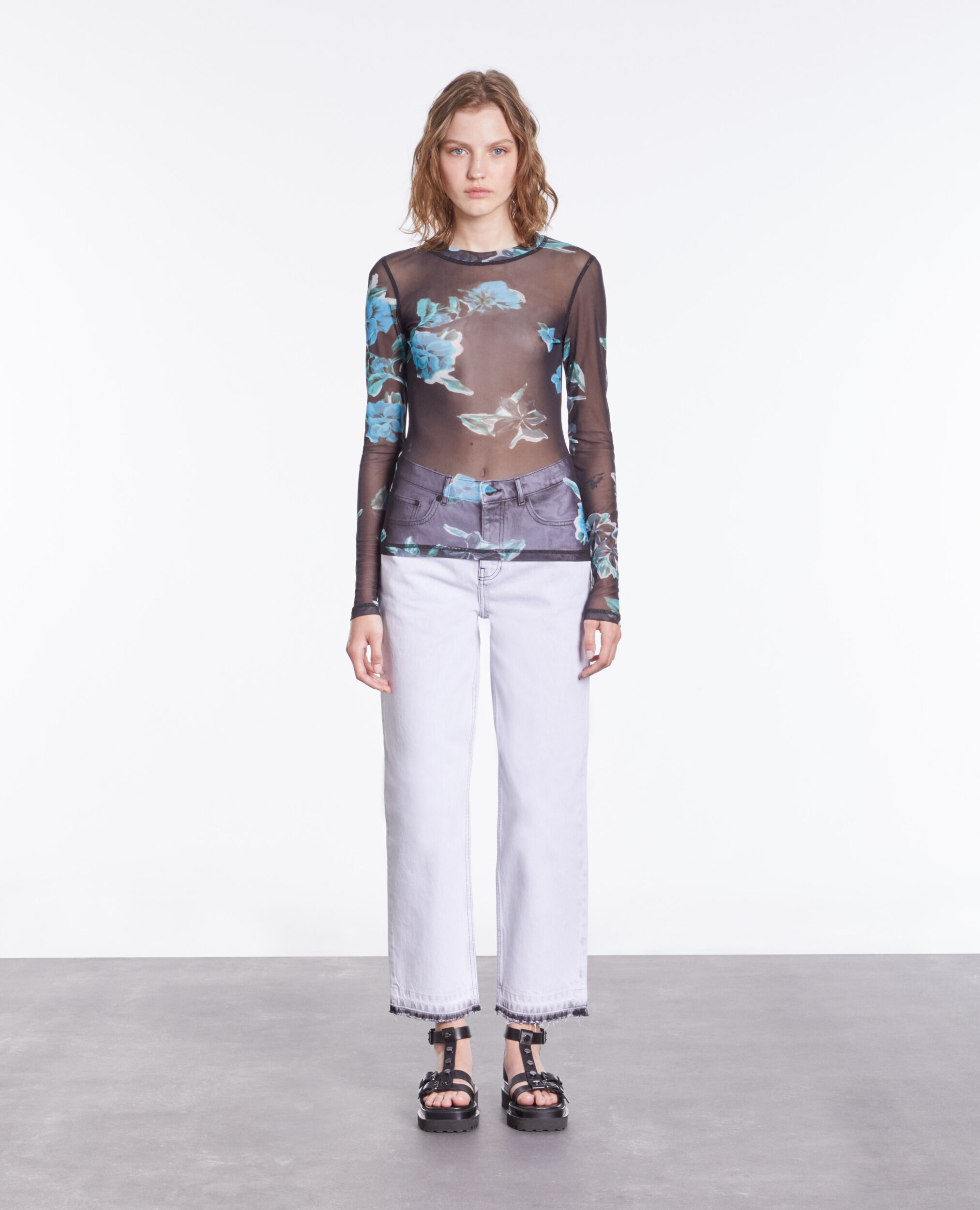 Printed t-shirt BLACK BLUE