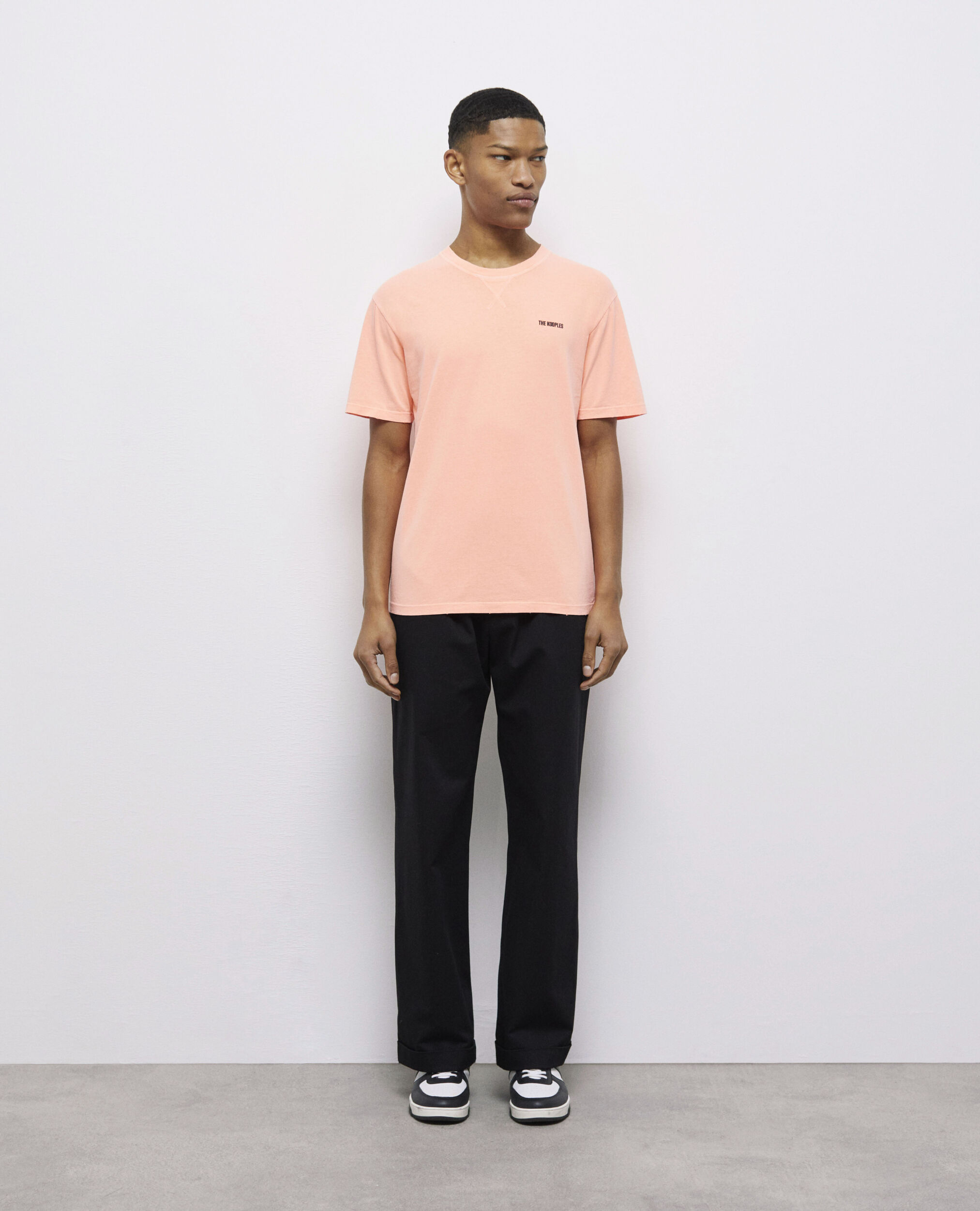 Men's fluorescent orange t-shirt with logo ORANGE FLUO