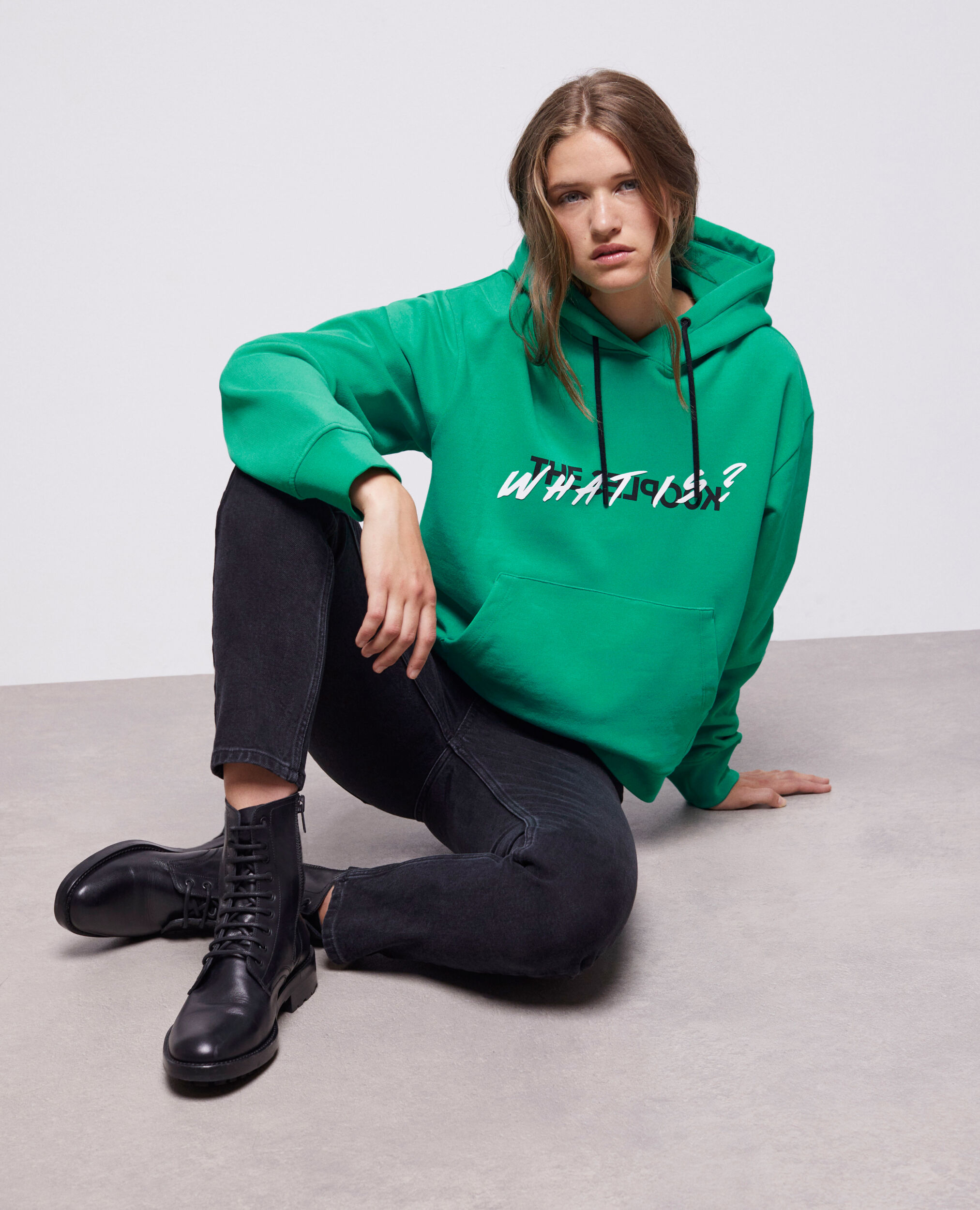 Green What is sweatshirt GREEN