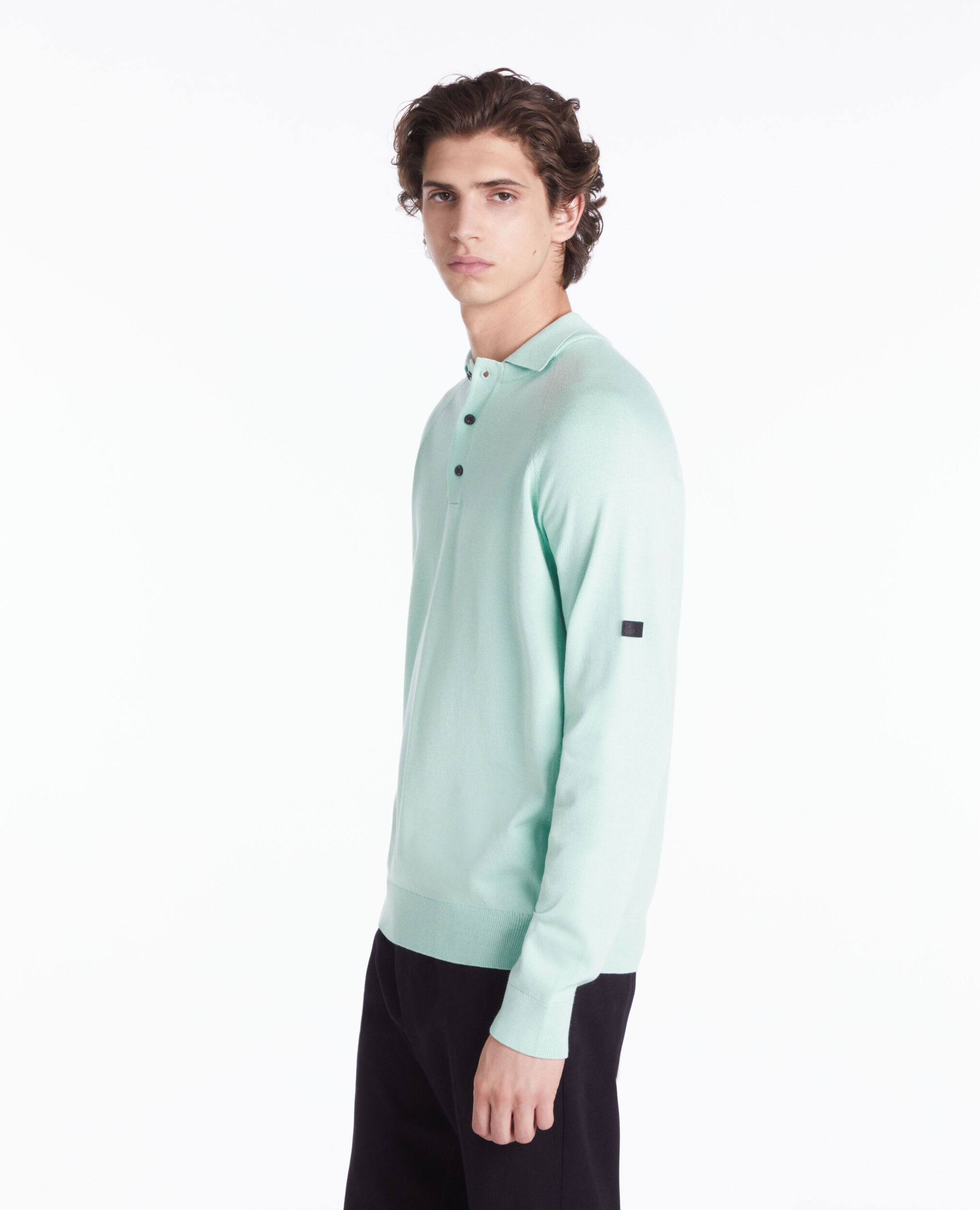 Green knit polo t-shirt OCEAN