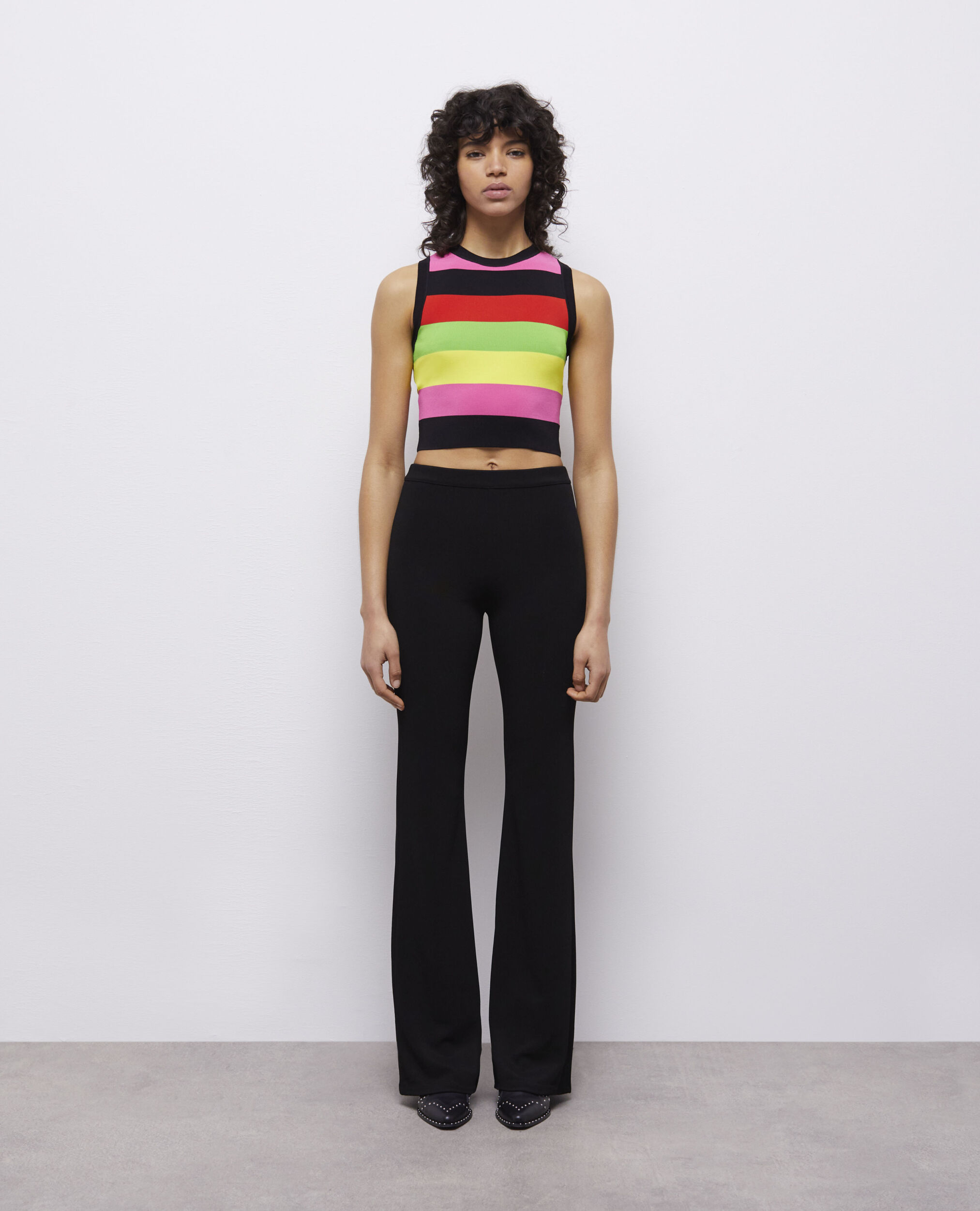 Flared black pants BLACK