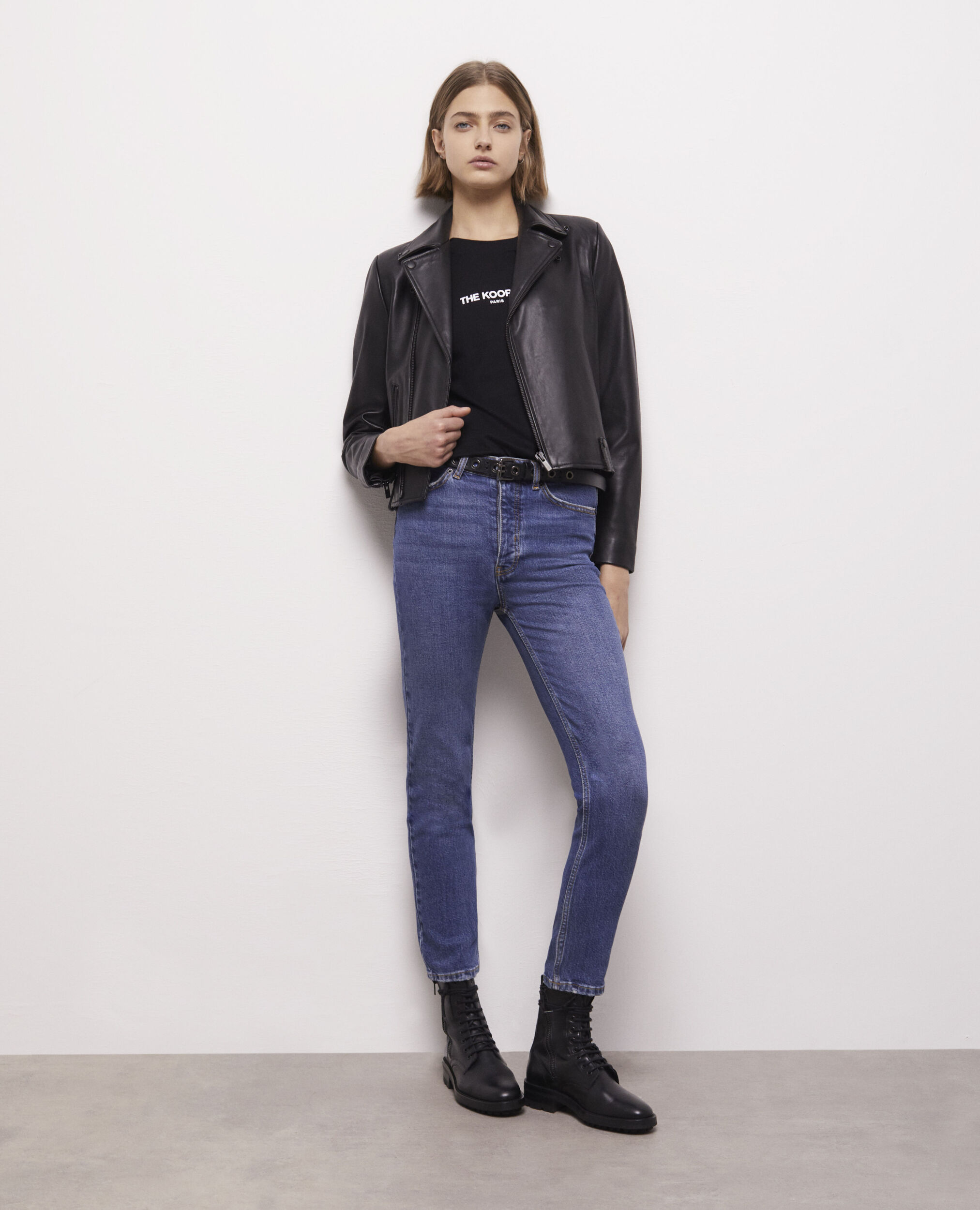 Blue slim-fit jeans BLUE DENIM