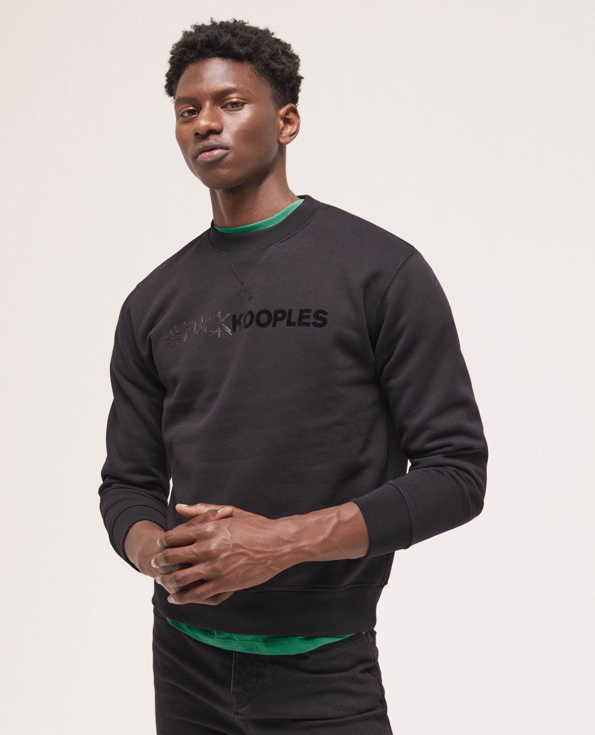 Black logo sweatshirt BLACK