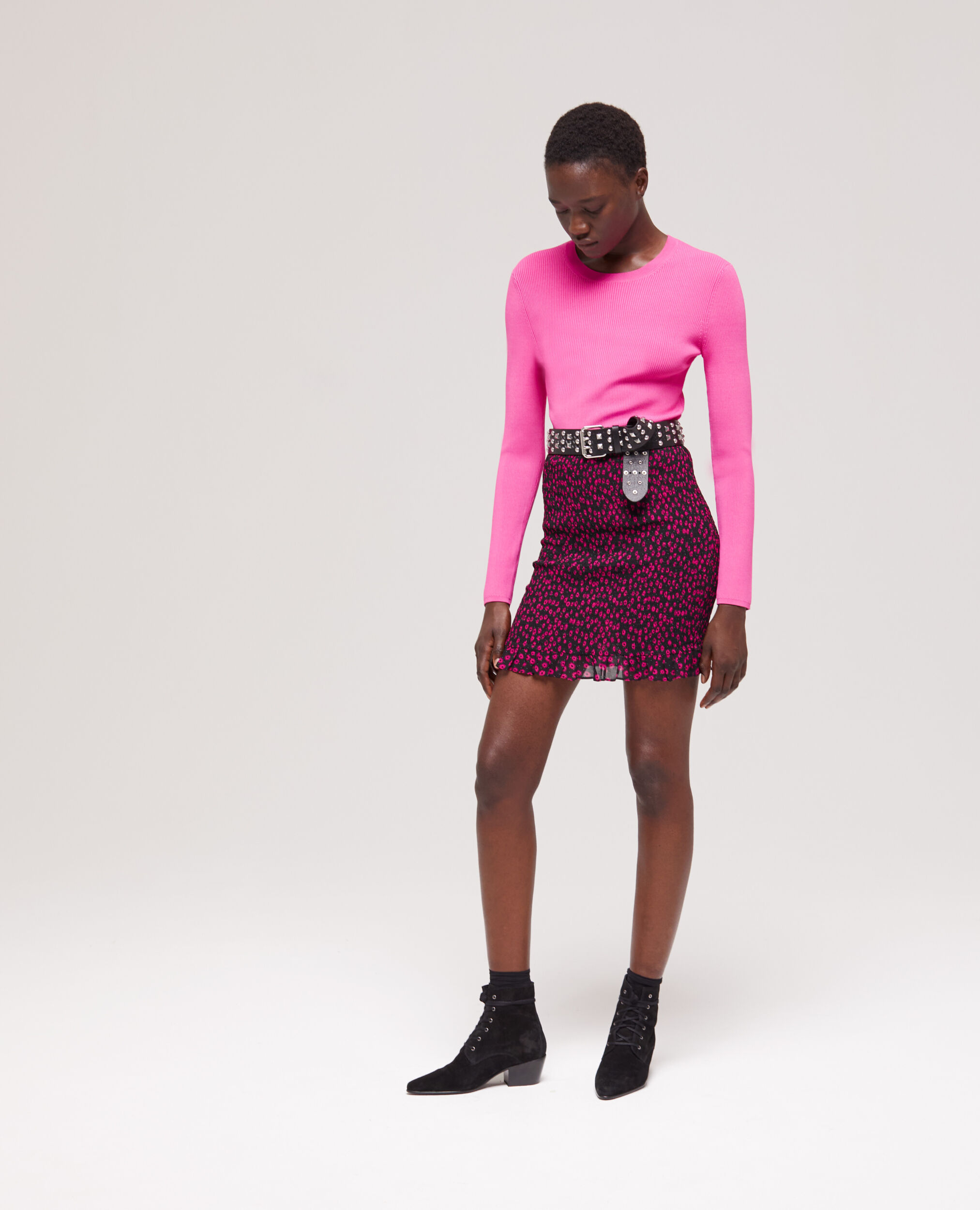 Short printed skirt PINK