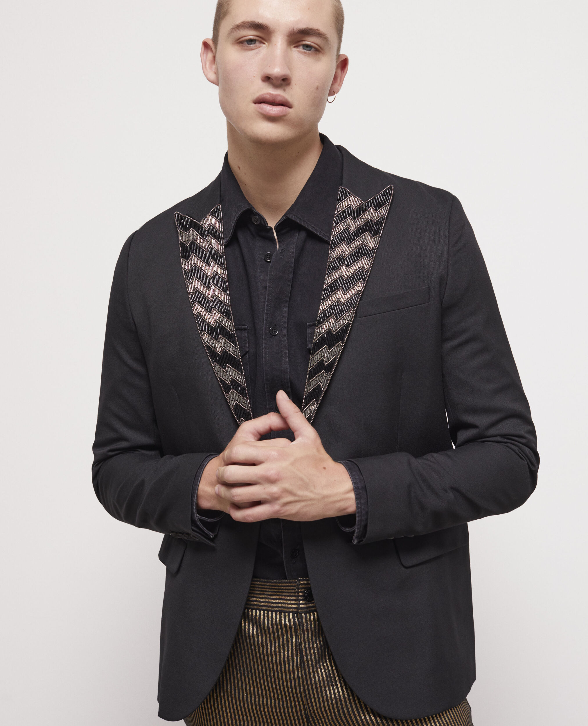 Black lapel jacket BLACK