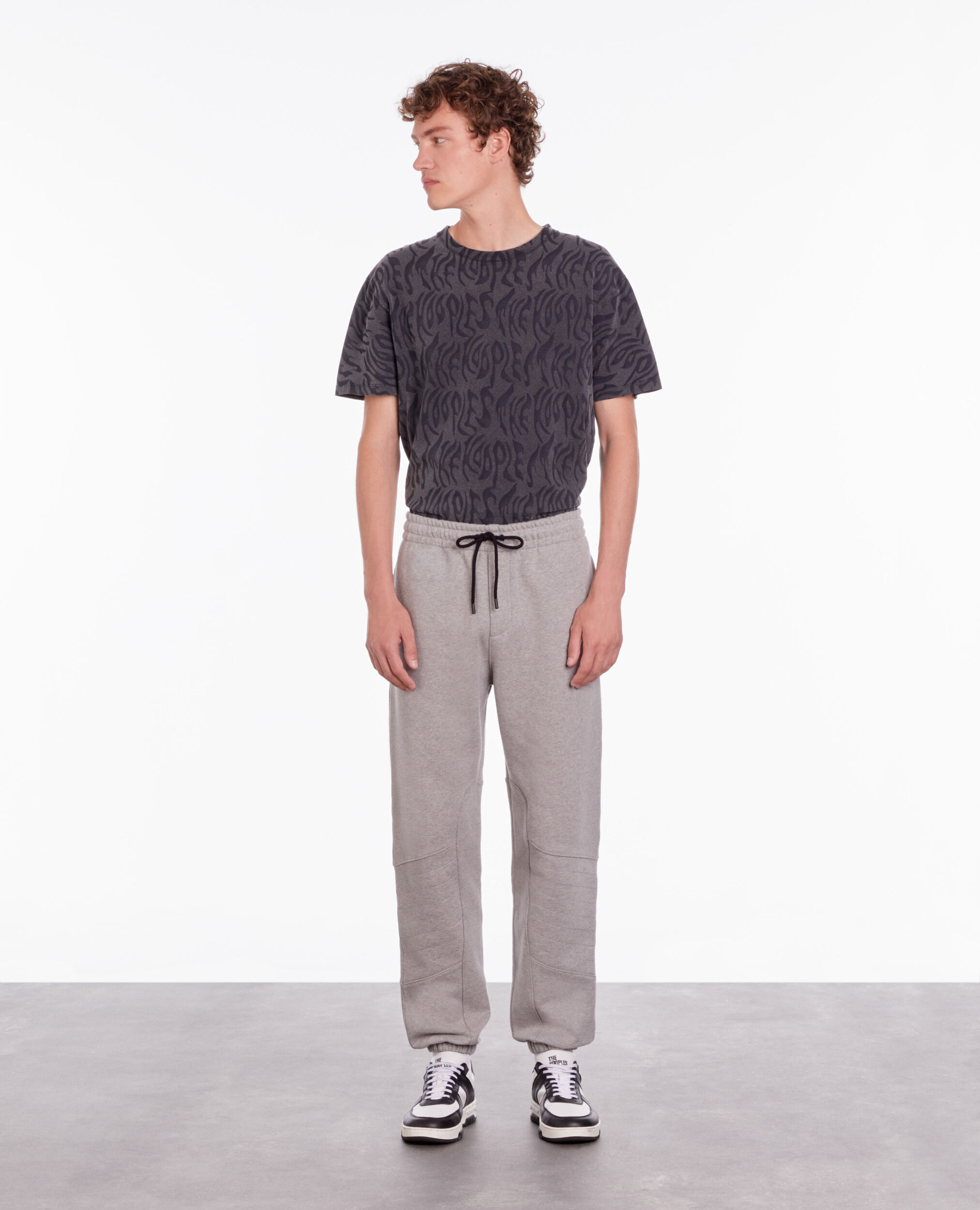 Grey biker tracksuit trousers GREY MELANGE