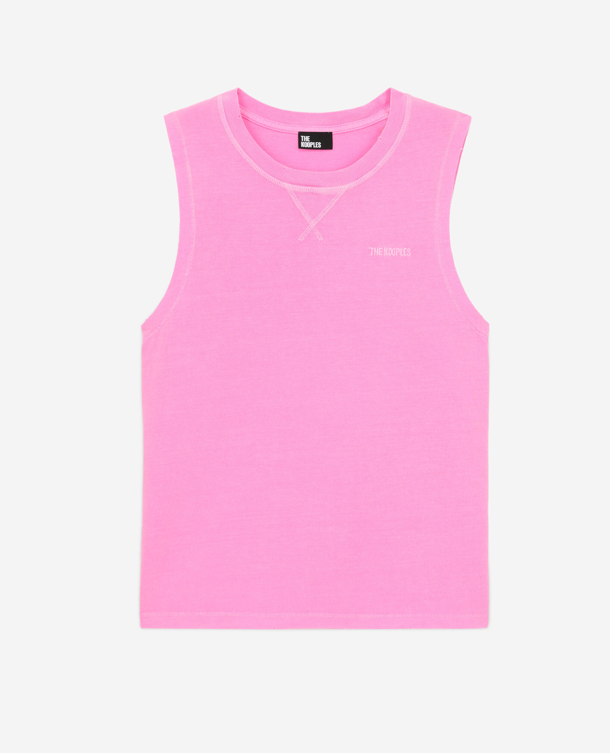 Women's fluorescent pink t-shirt with logo FLUO PINK