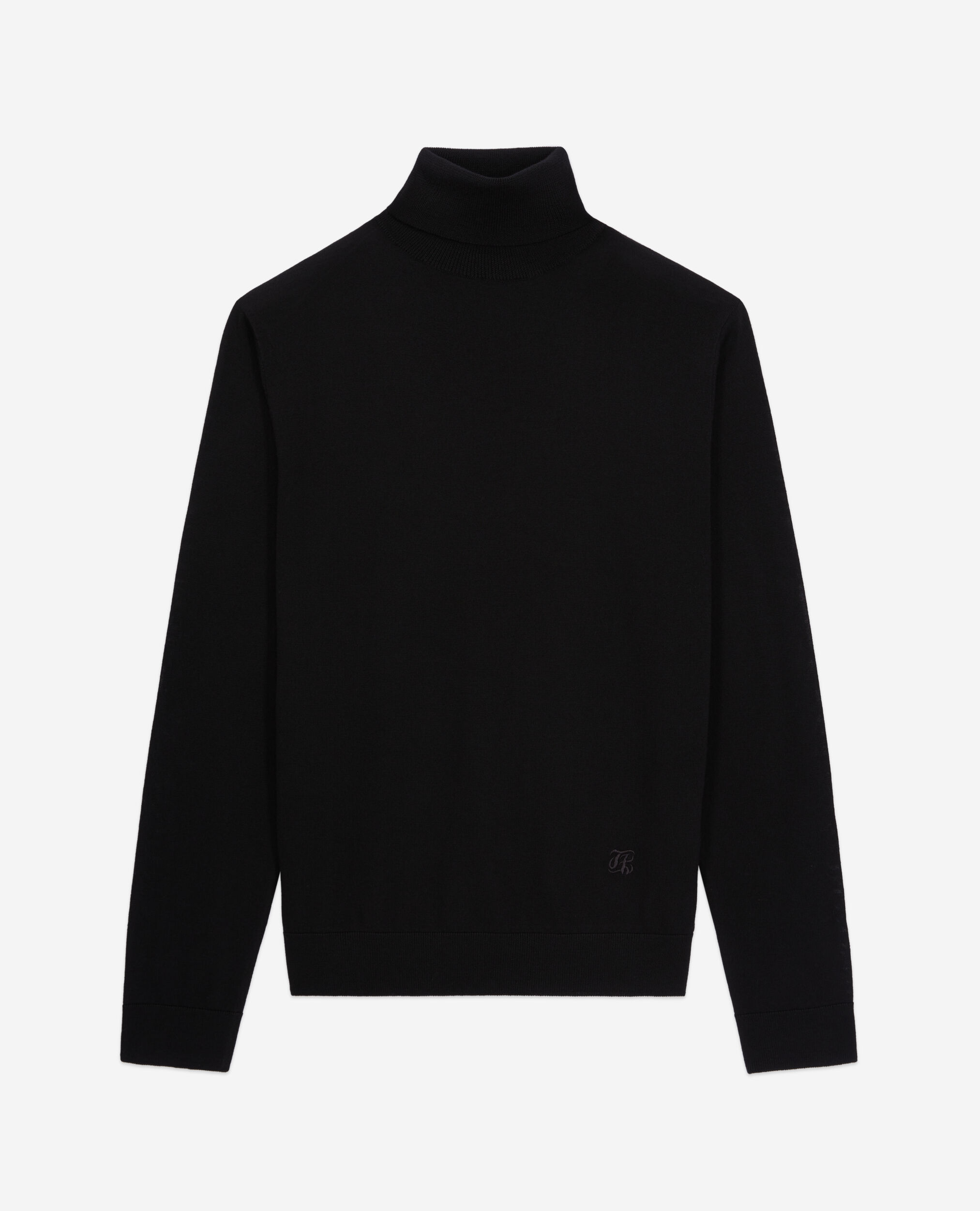 Black wool sweater BLACK