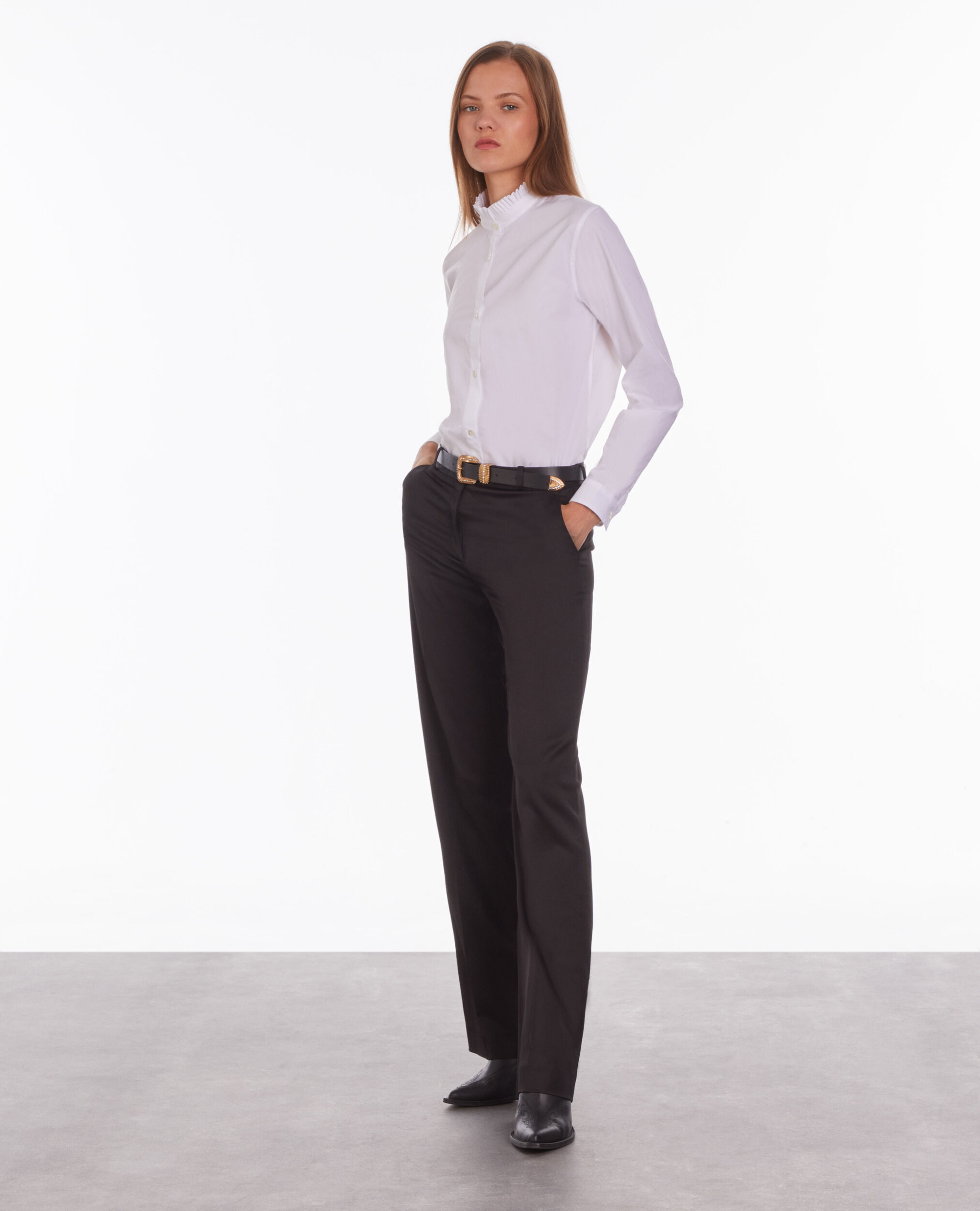 White poplin shirt WHITE