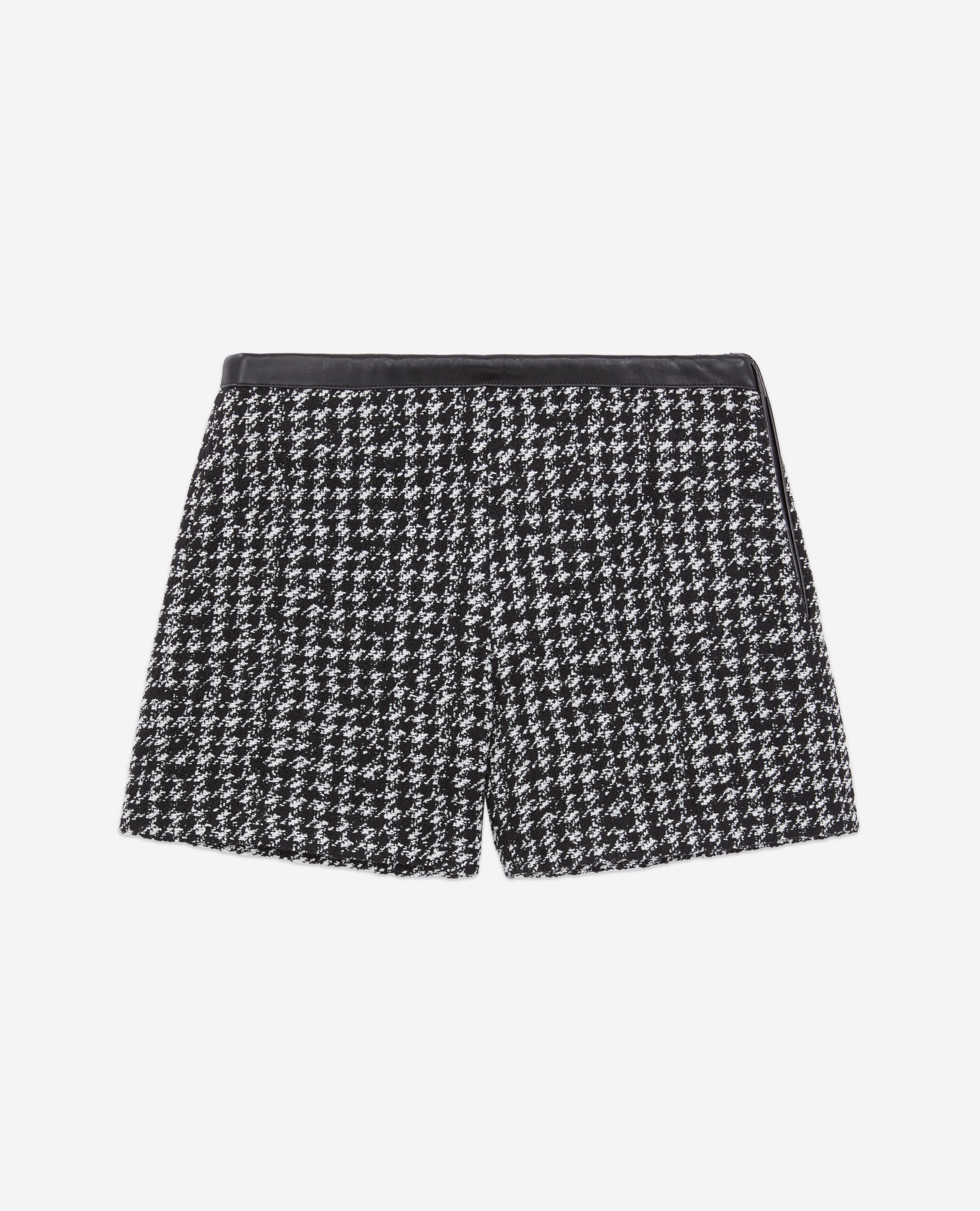 Black tweed shorts BLACK WHITE