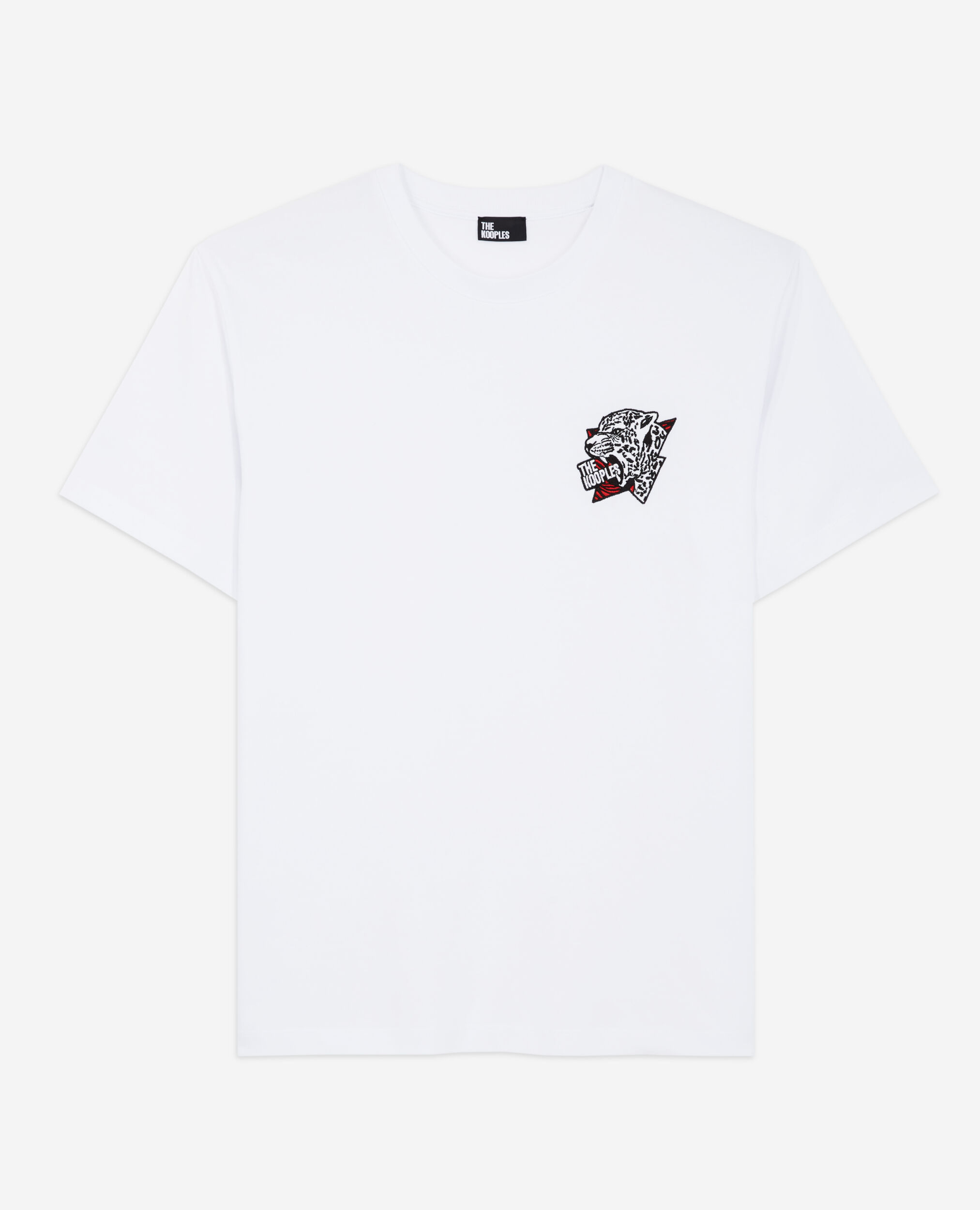Men's white screen print t-shirt WHITE