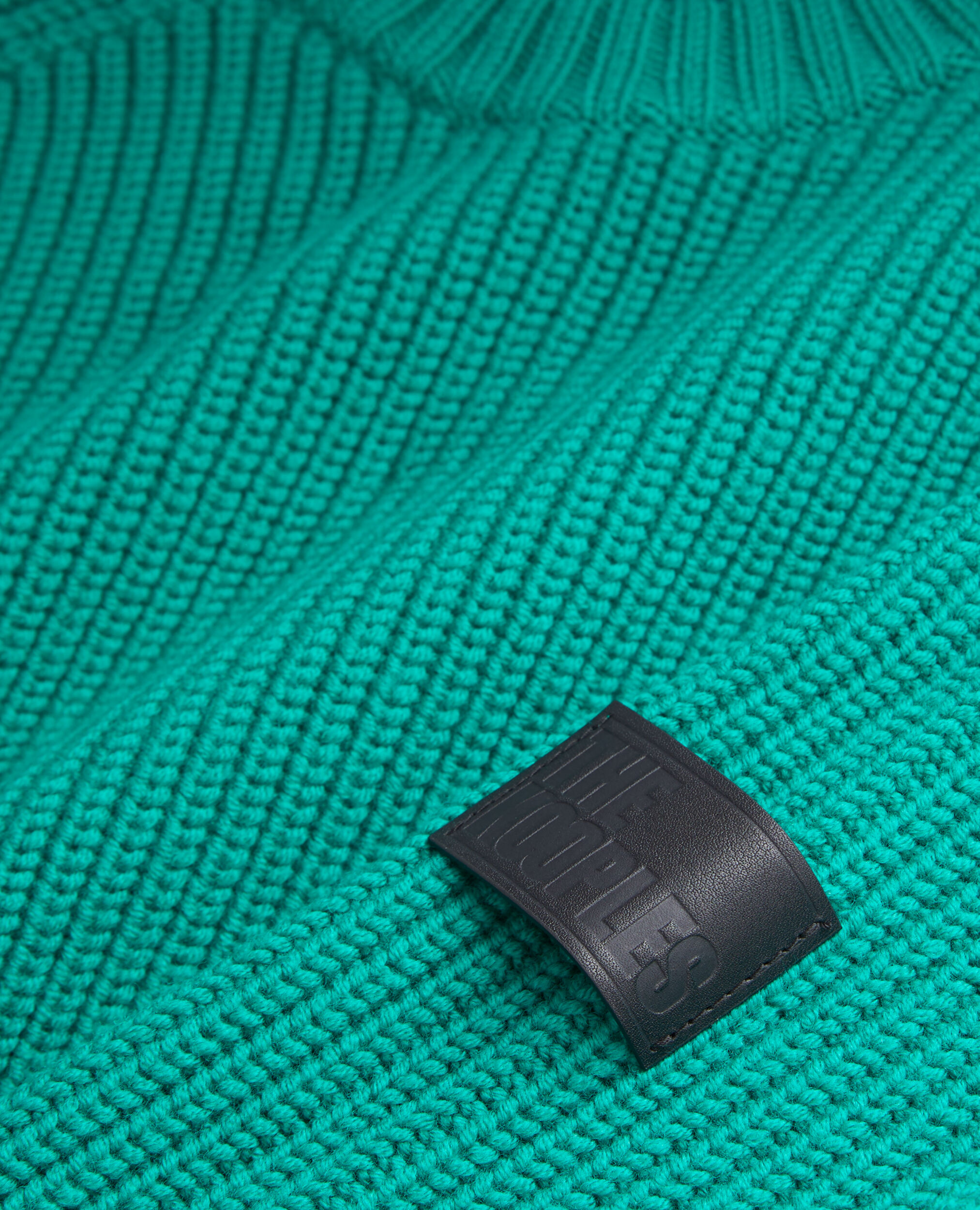 Green ribbed knit sweater GREEN