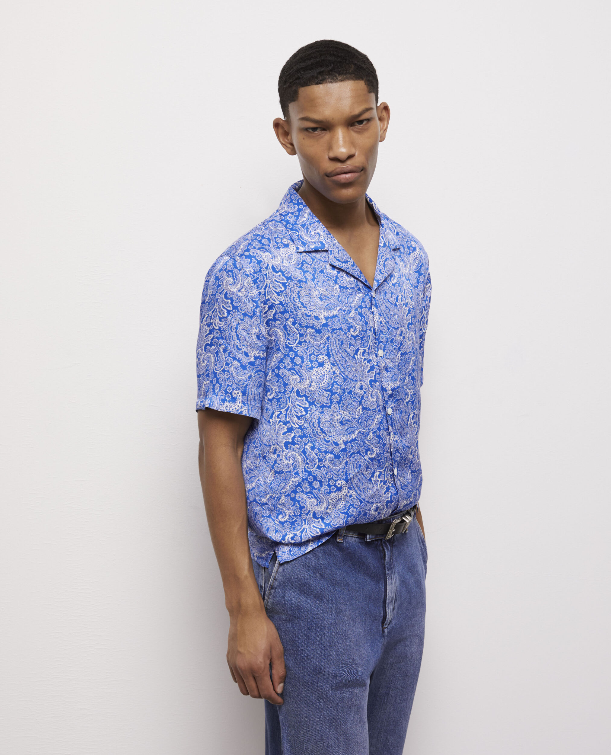 Blue printed shirt BLUE