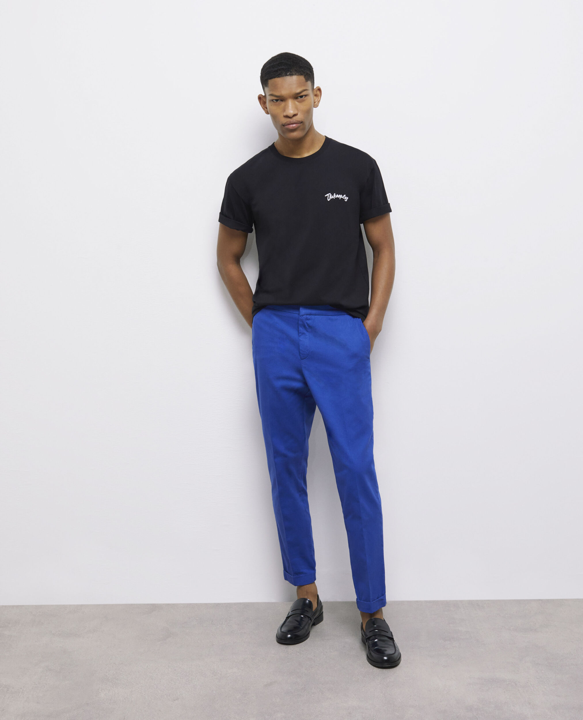 Blue cotton pants BLUE