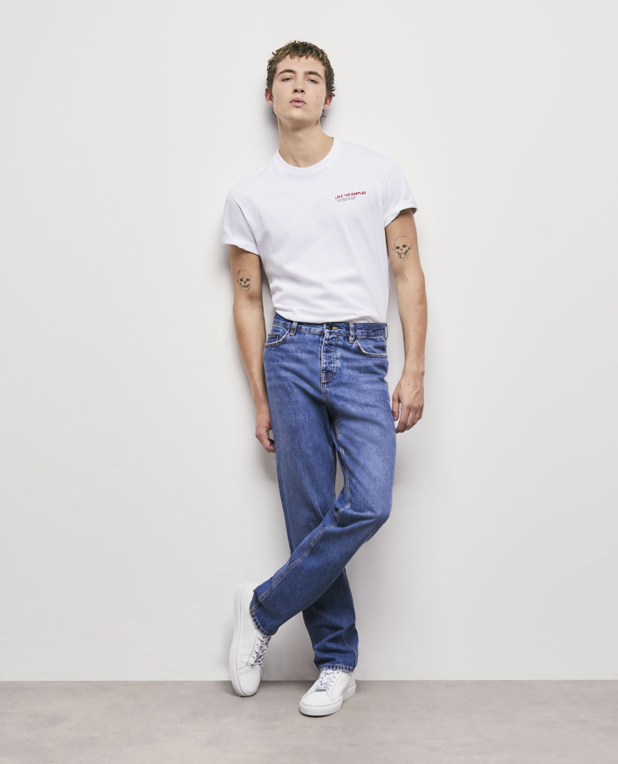 Blue straight-cut jeans BLUE DENIM
