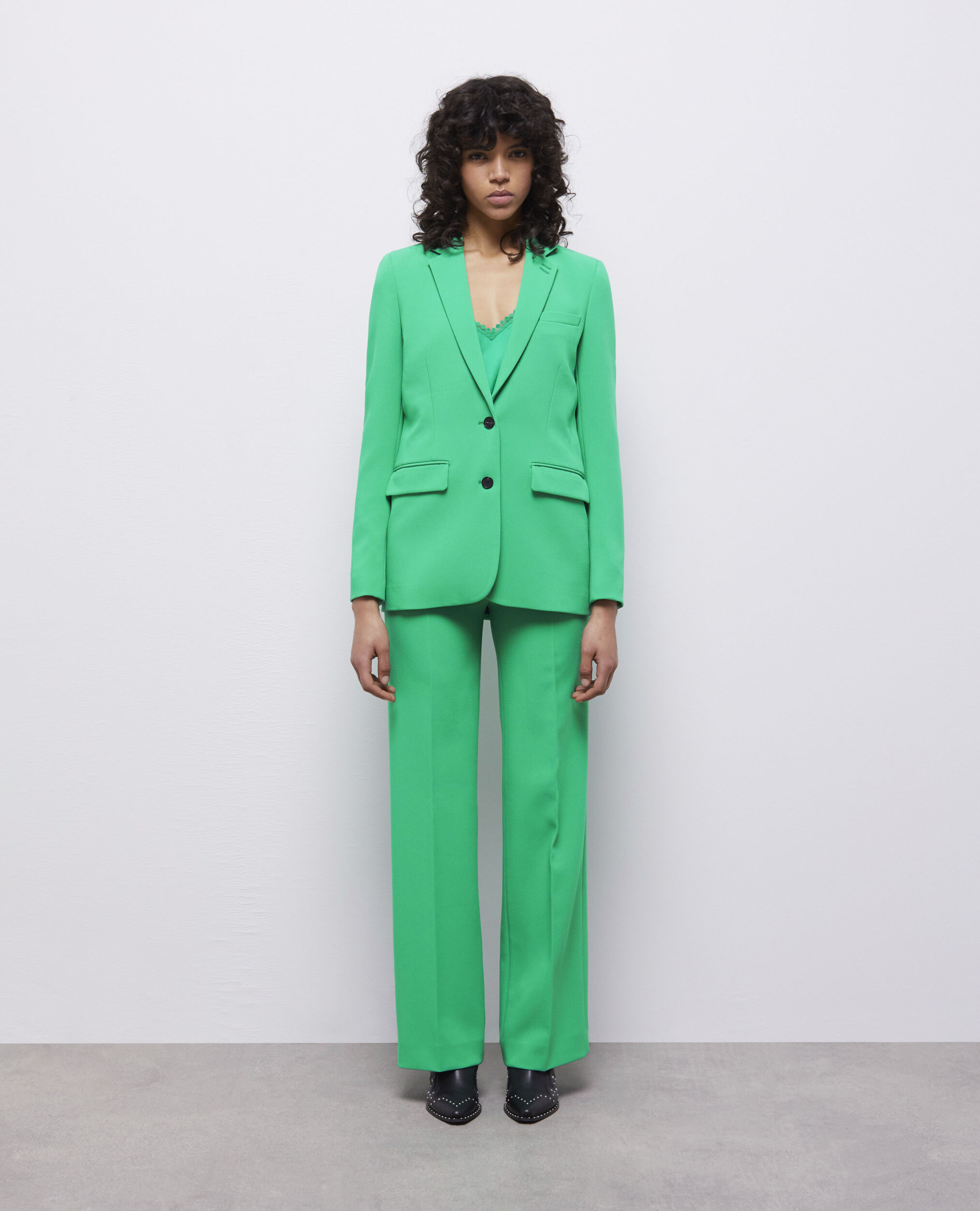 Green crêpe suit jacket GREEN