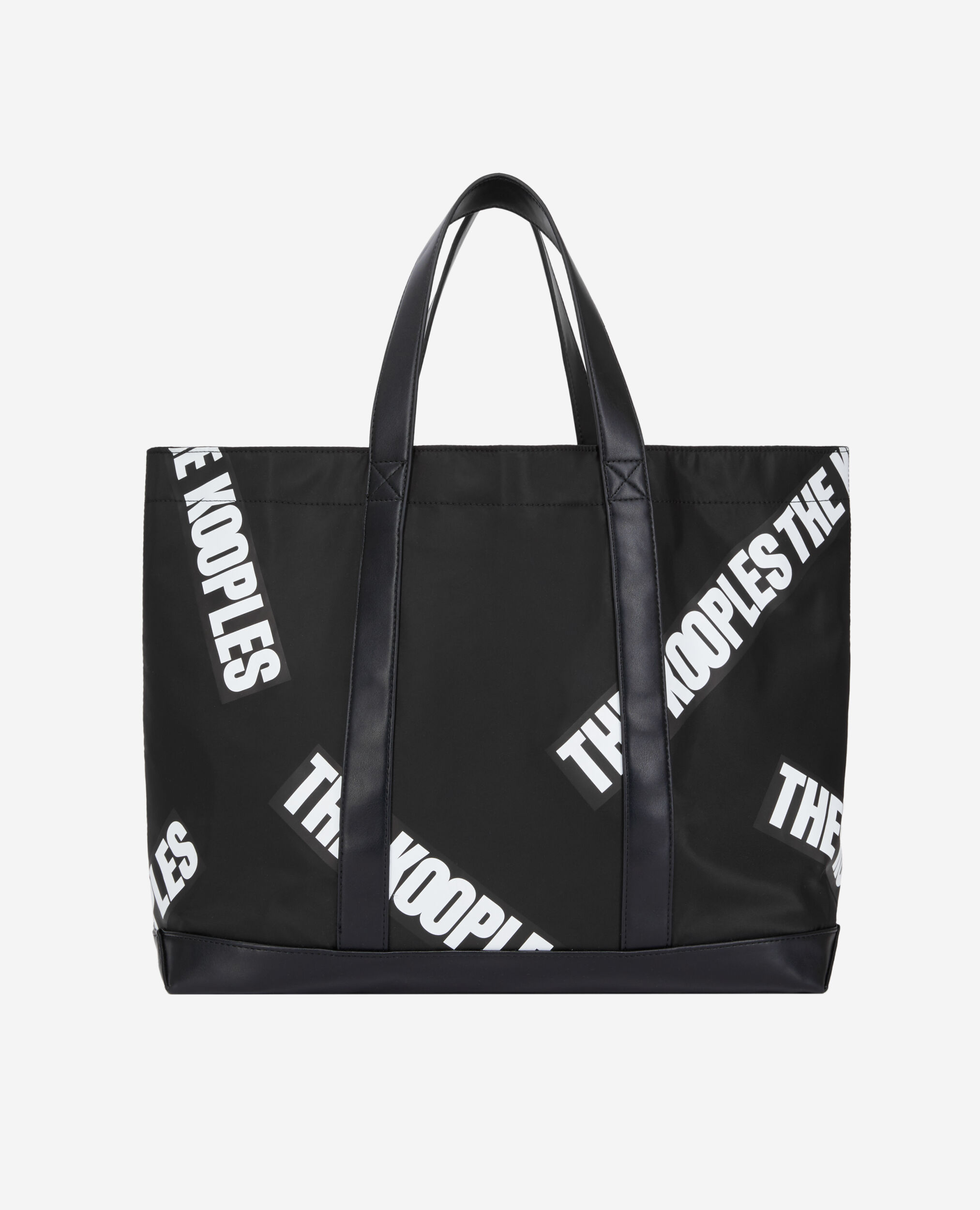 Large black tote bag with Tape logo BLACK