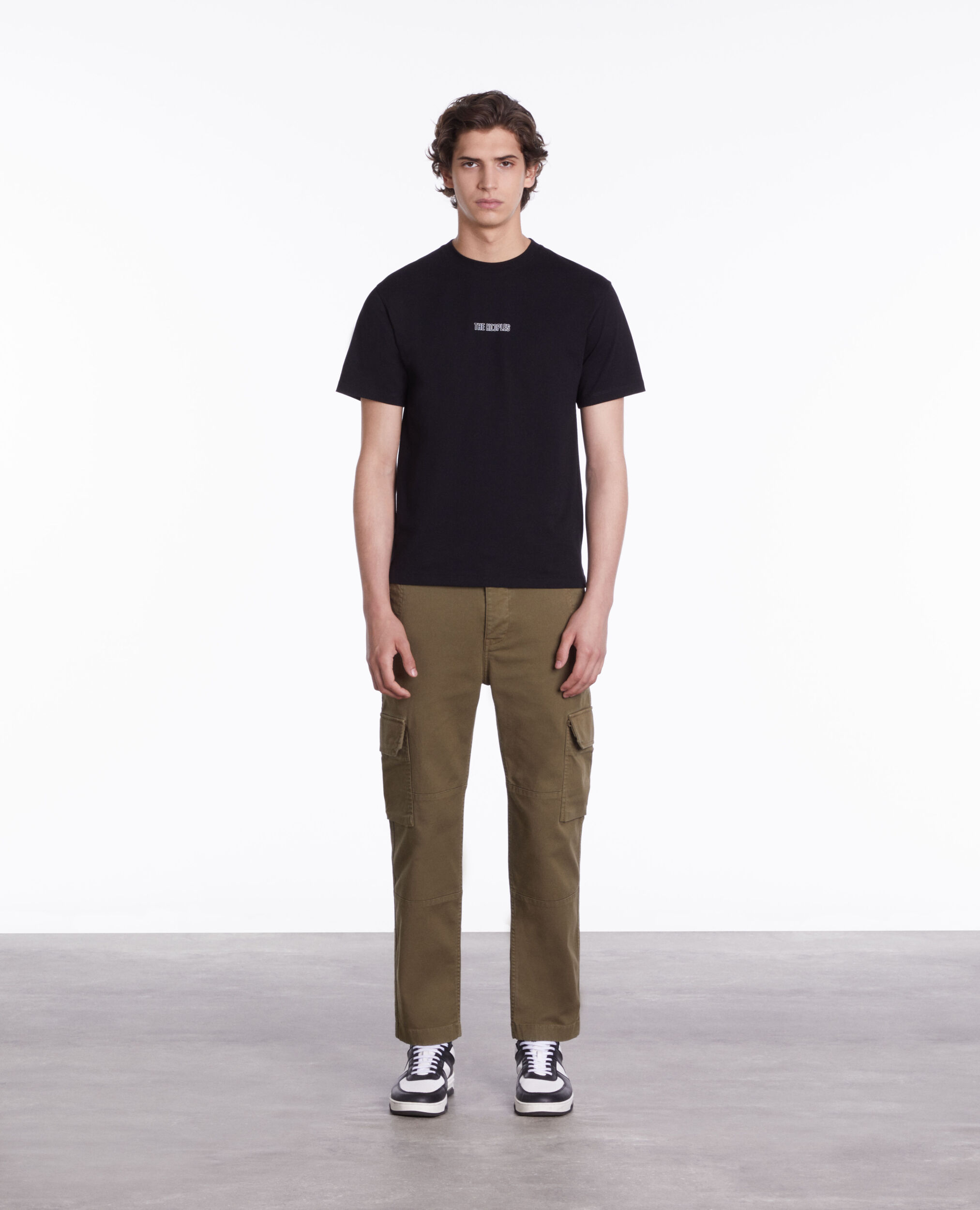 Men's black t-shirt with logo BLACK