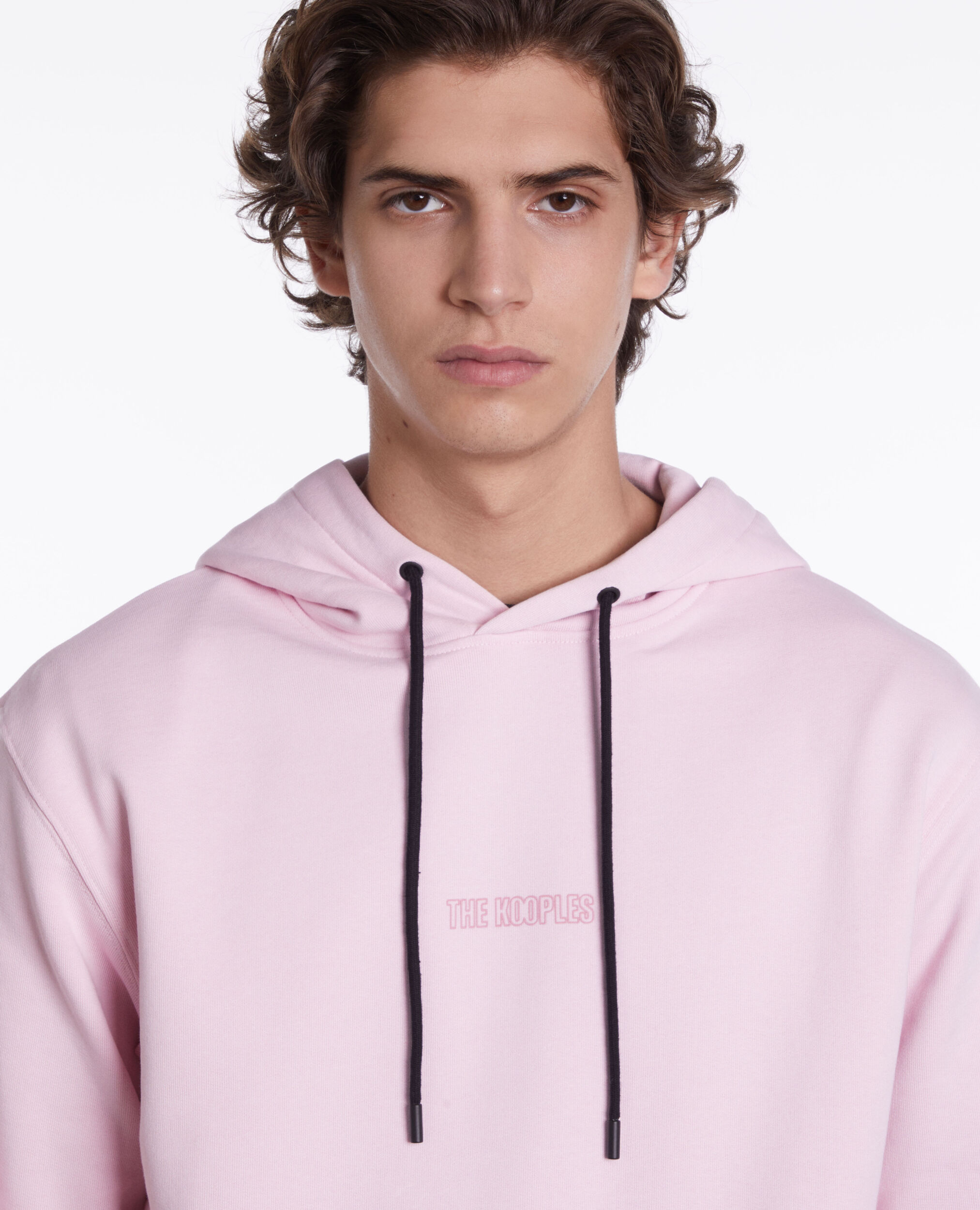 Pink hoodie with logo PALE PINK