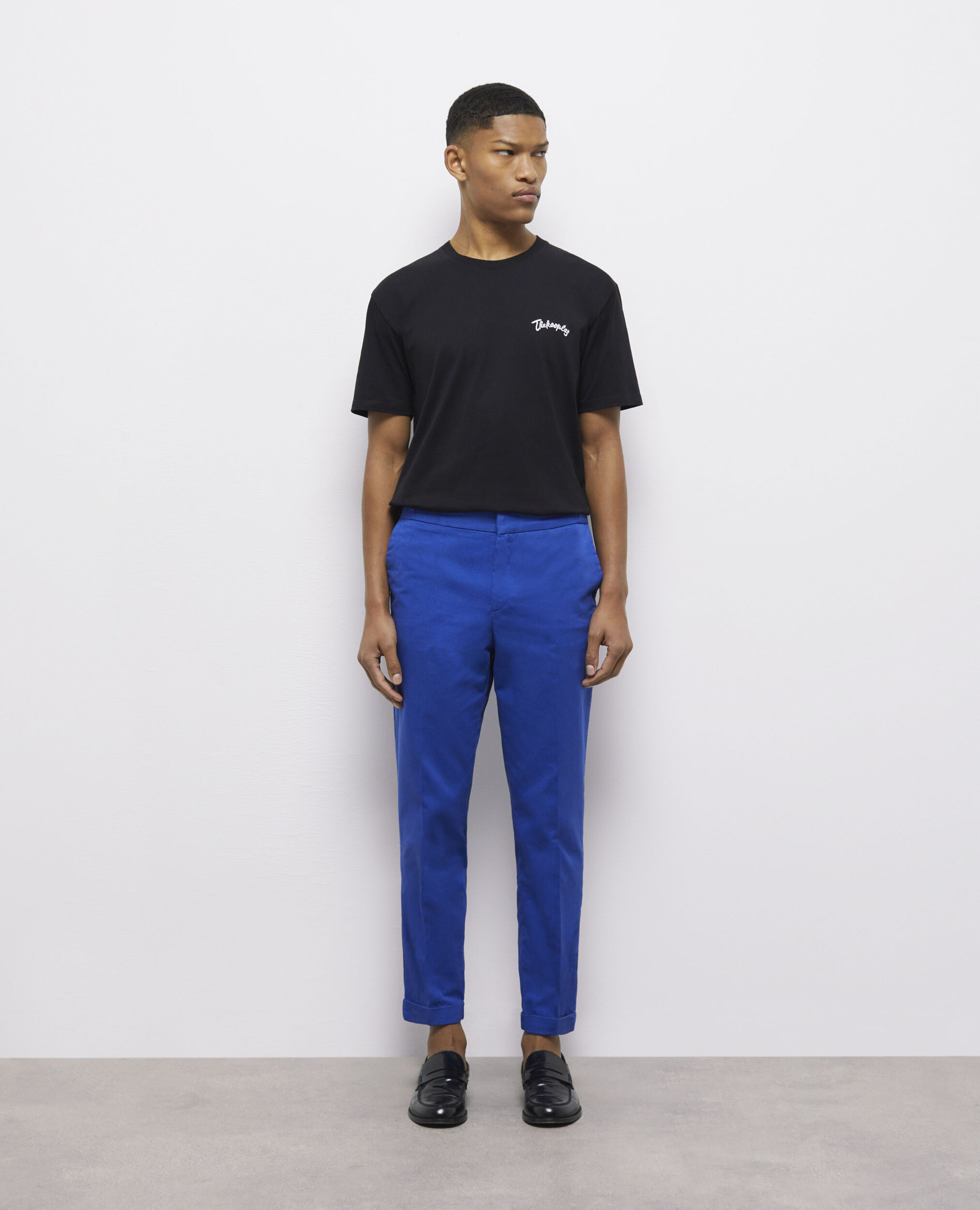 Blue cotton pants BLUE