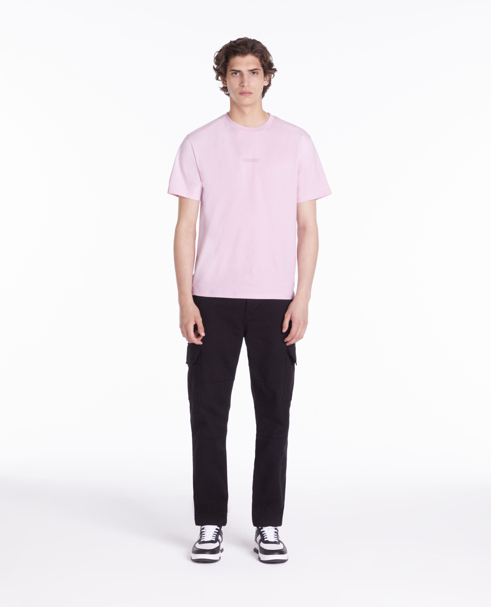 Men's pink t-shirt with logo PALE PINK