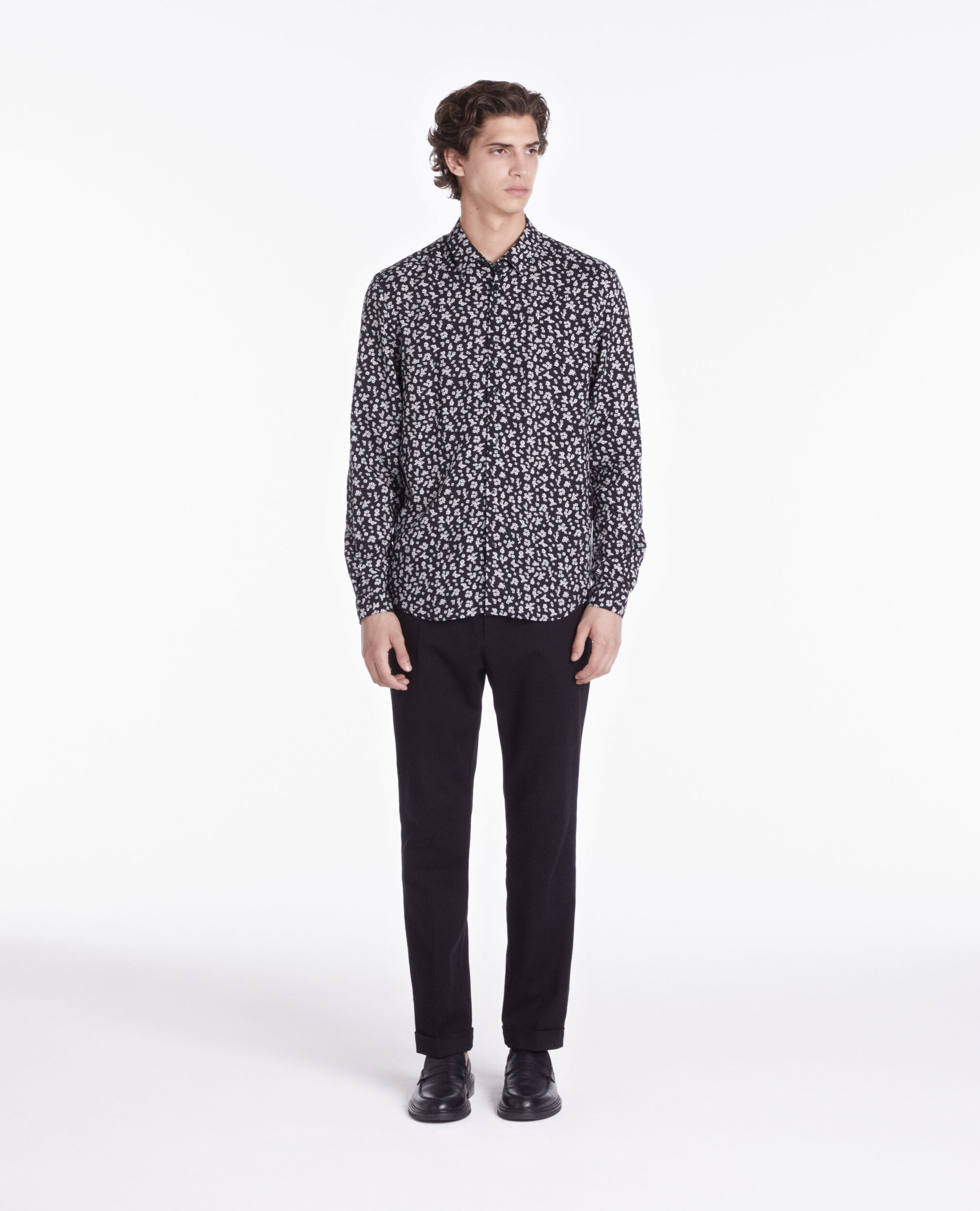 Printed shirt BLACK-ECRU