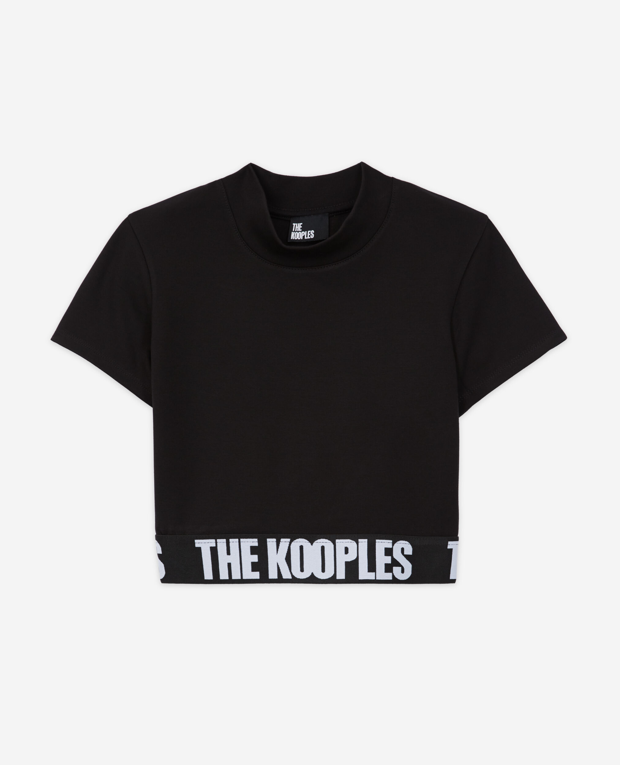 Women's short black logo t-shirt BLACK