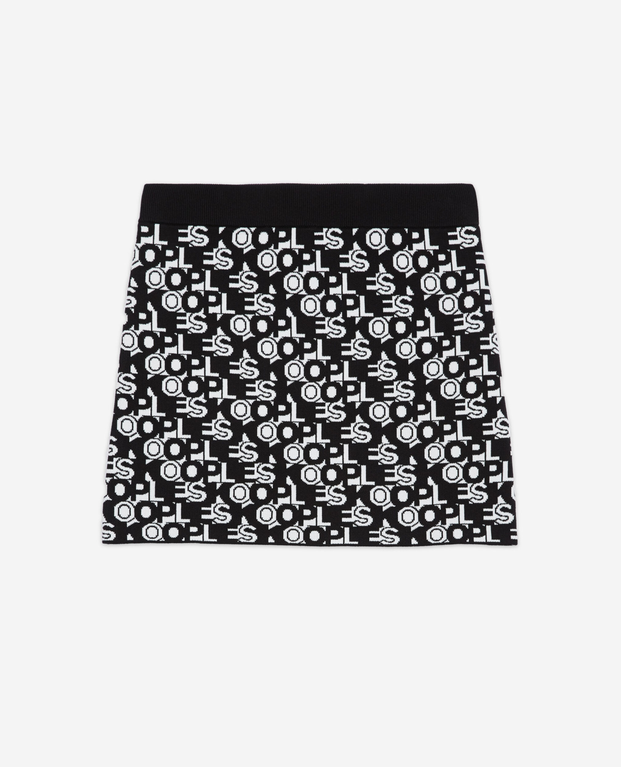 Short skirt with The Kooples logo BLACK WHITE