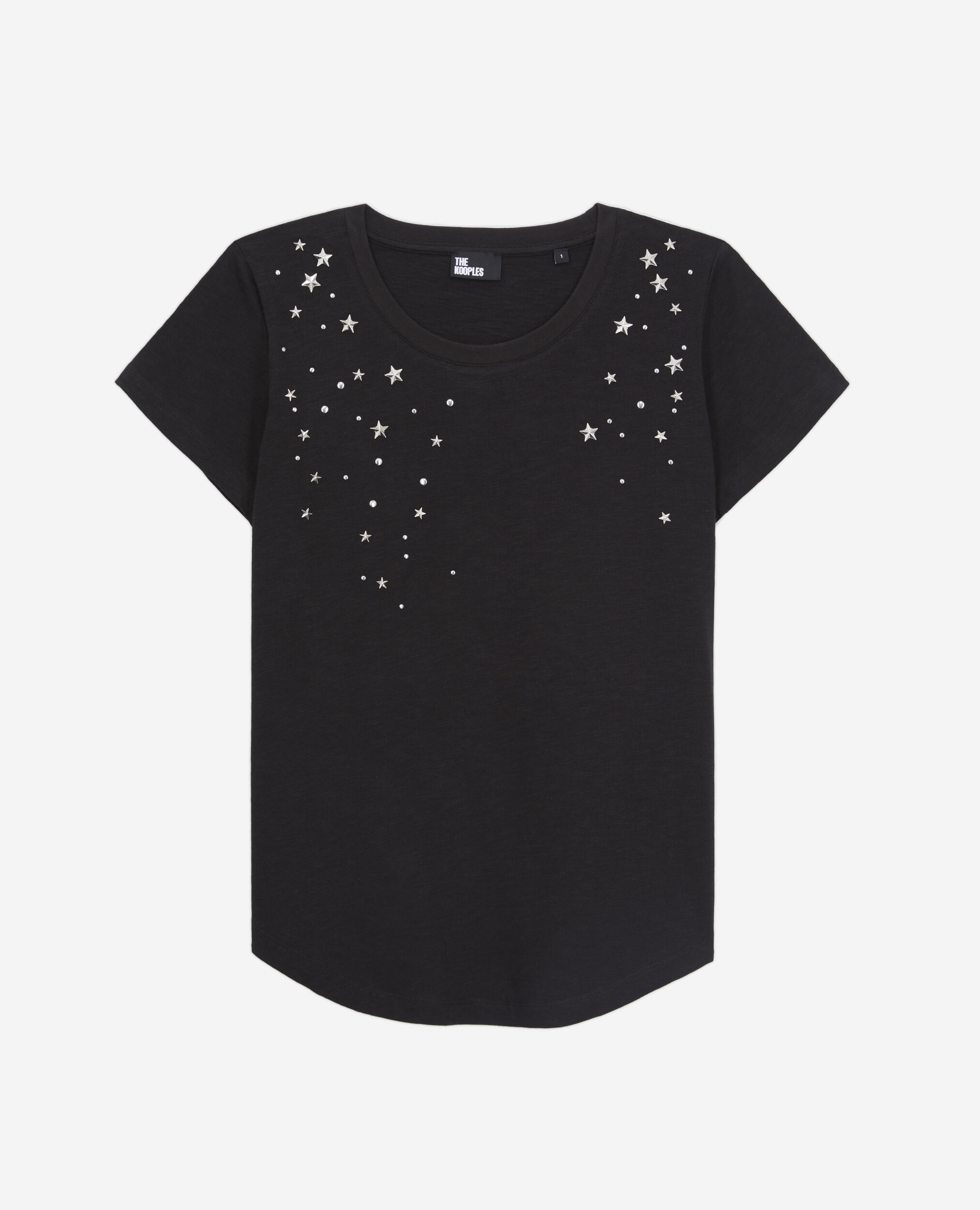 Black t-shirt with stars BLACK