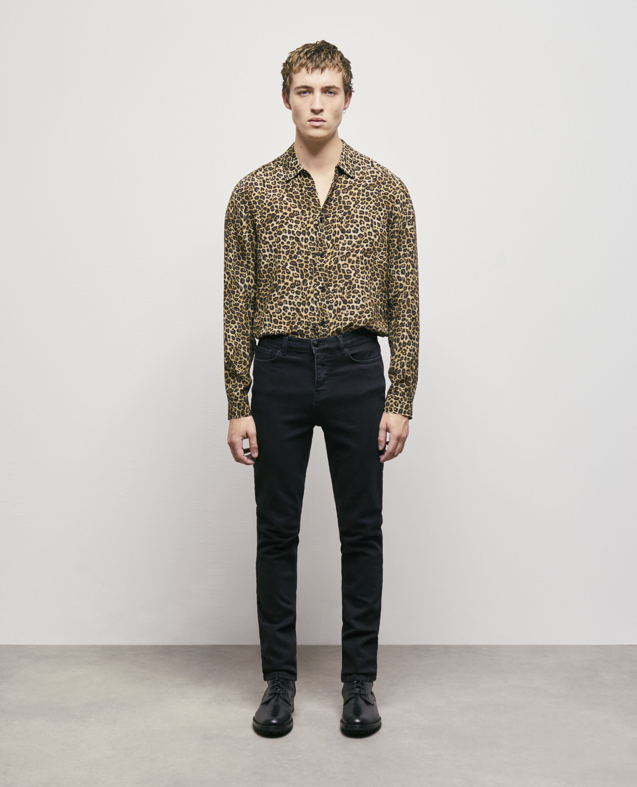 Black slim-fit jeans BLACK WASHED