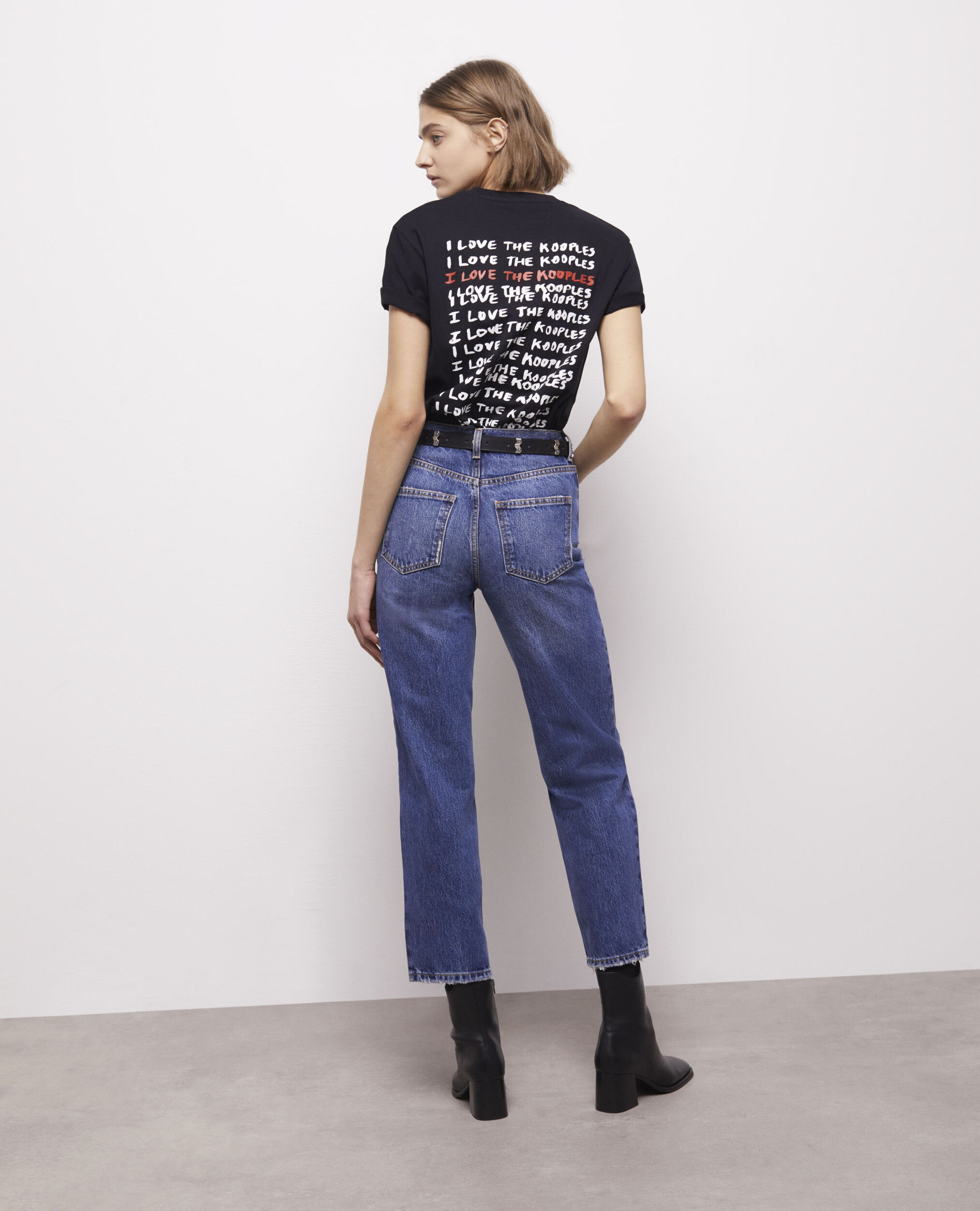 Blue straight-cut jeans BLUE DENIM
