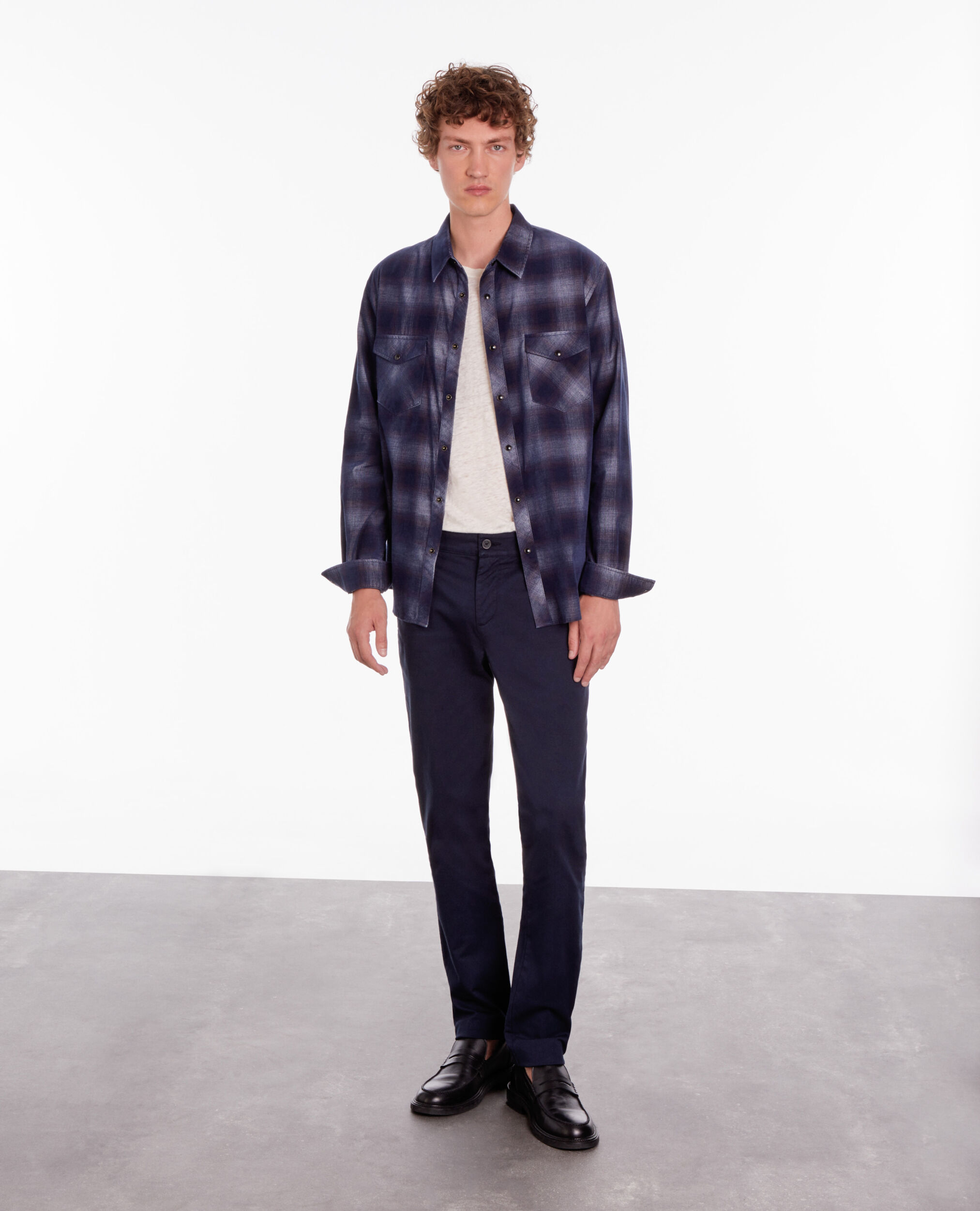 Blue checkered shirt NAVY