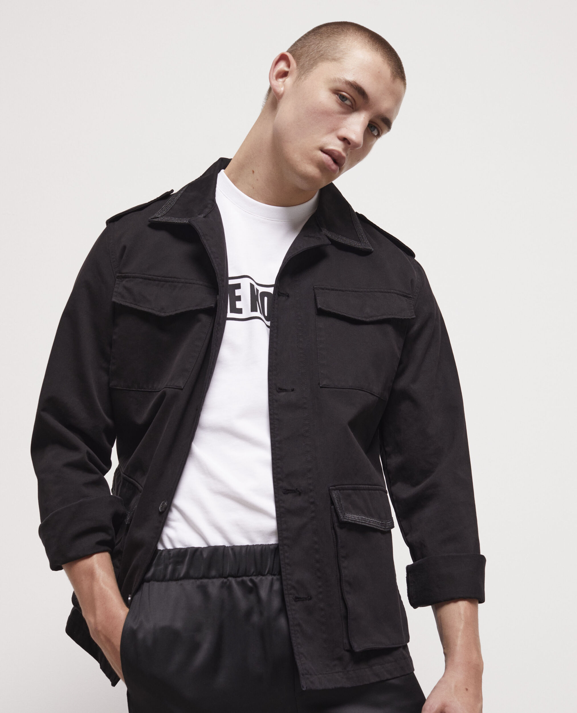 Black cotton jacket BLACK