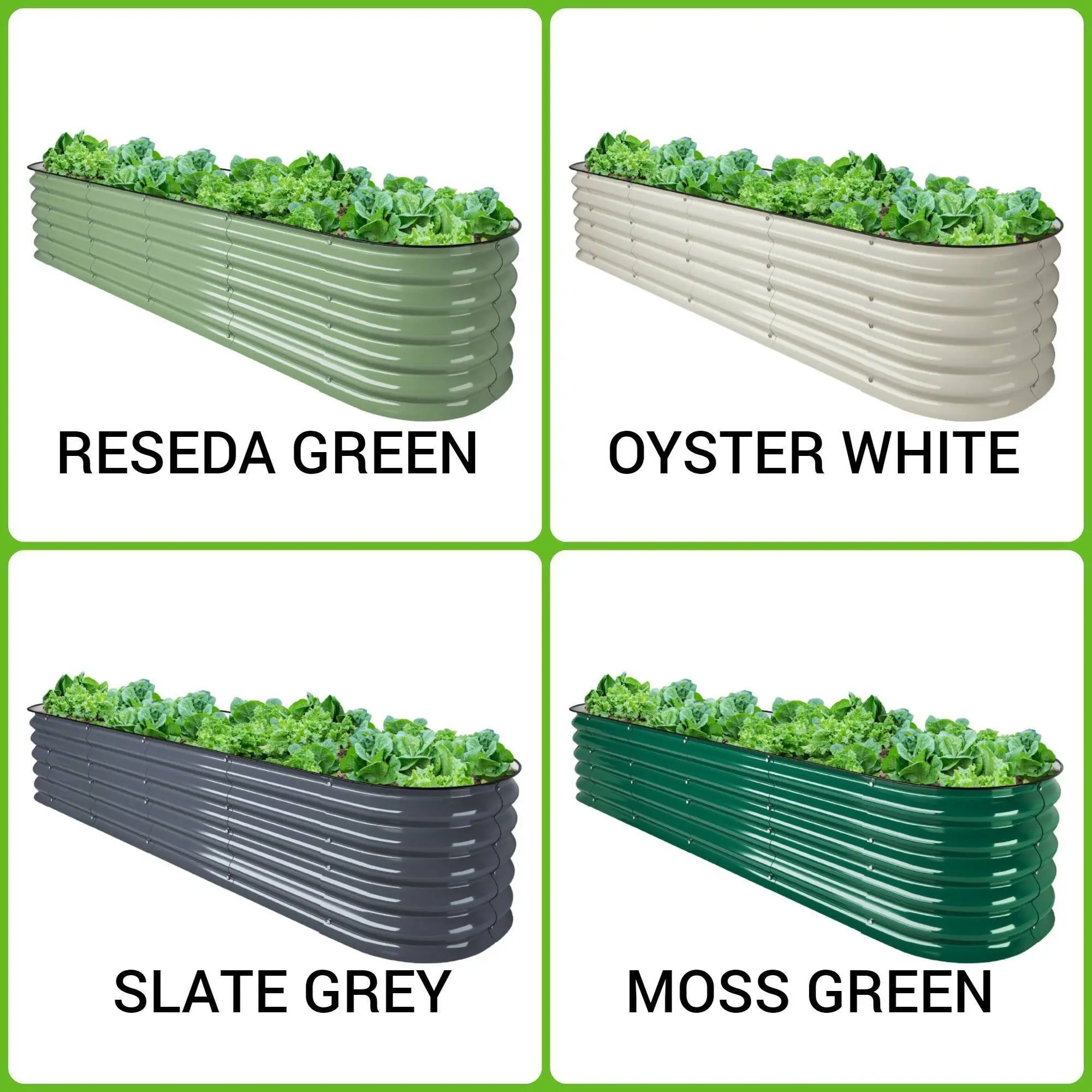 17'' Tall 8'x2' Metal Modular Raised Garden Bed Kit(9 in 1) lidl