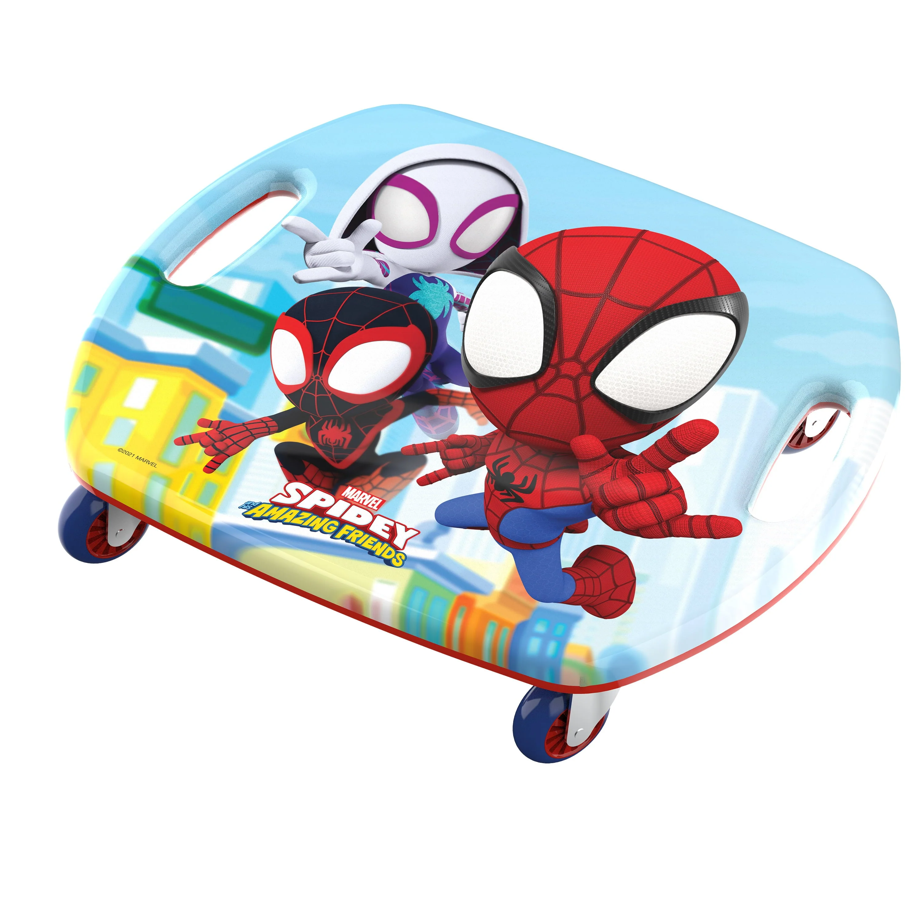 GOMO Spiderman Scoot Racer Unisex Rideon Scoot Board for Kids 18
