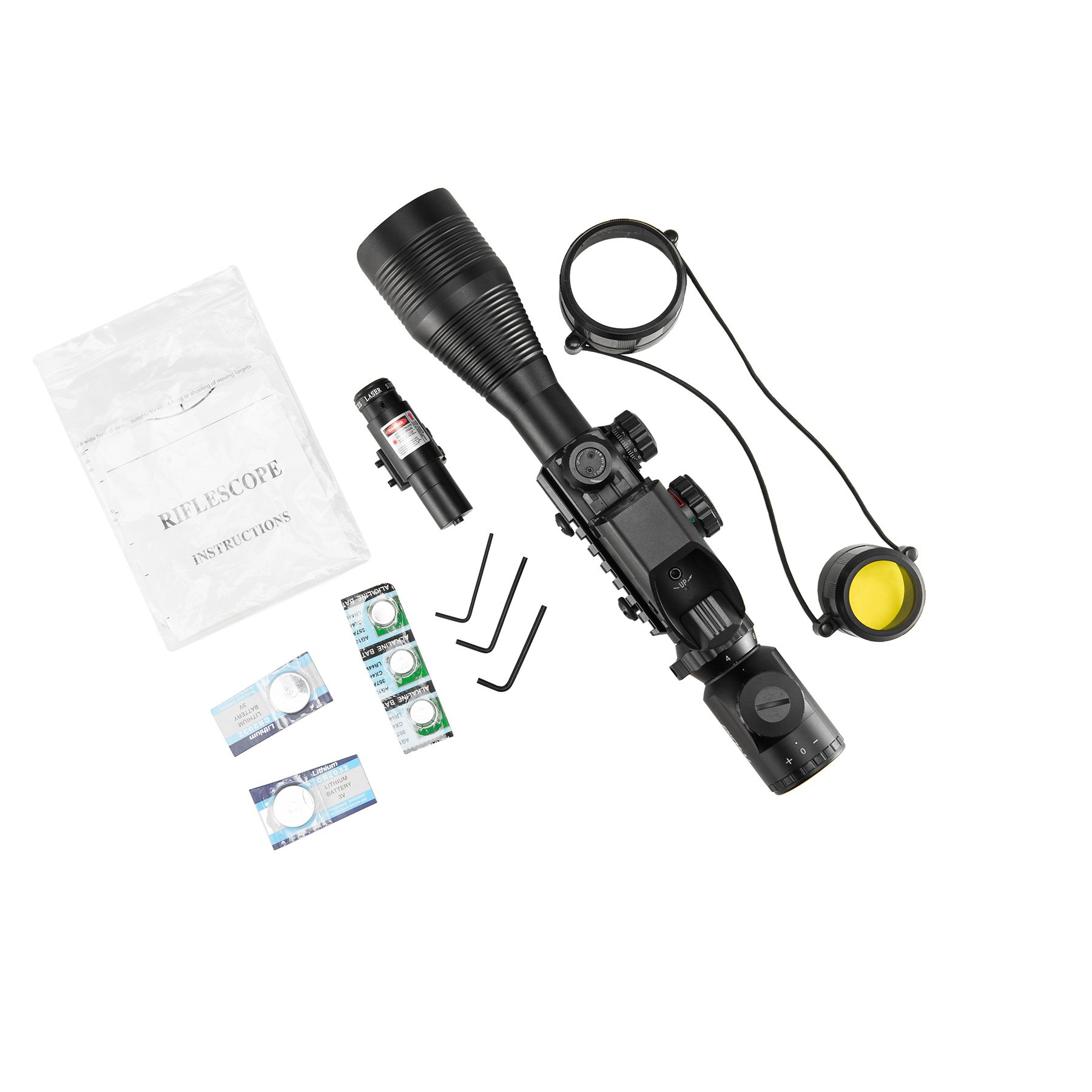 XYSIGHT 4-12x50 EG Illuminated Rangefinder Sniper Rifle Scope Tactical Combo