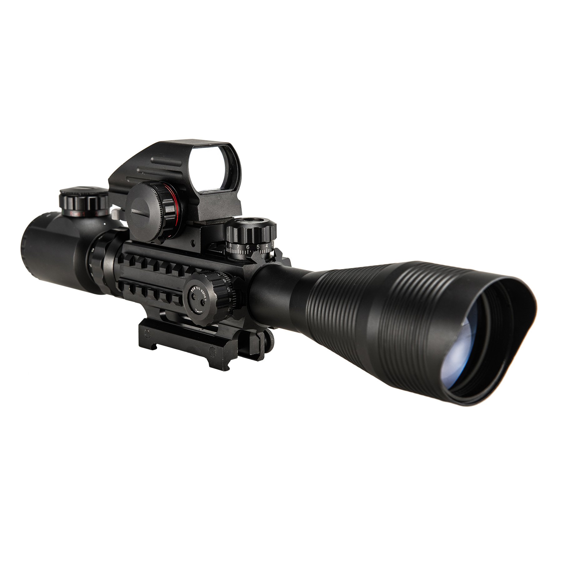 XYSIGHT 4-12x50 EG Illuminated Rangefinder Sniper Rifle Scope Tactical Combo
